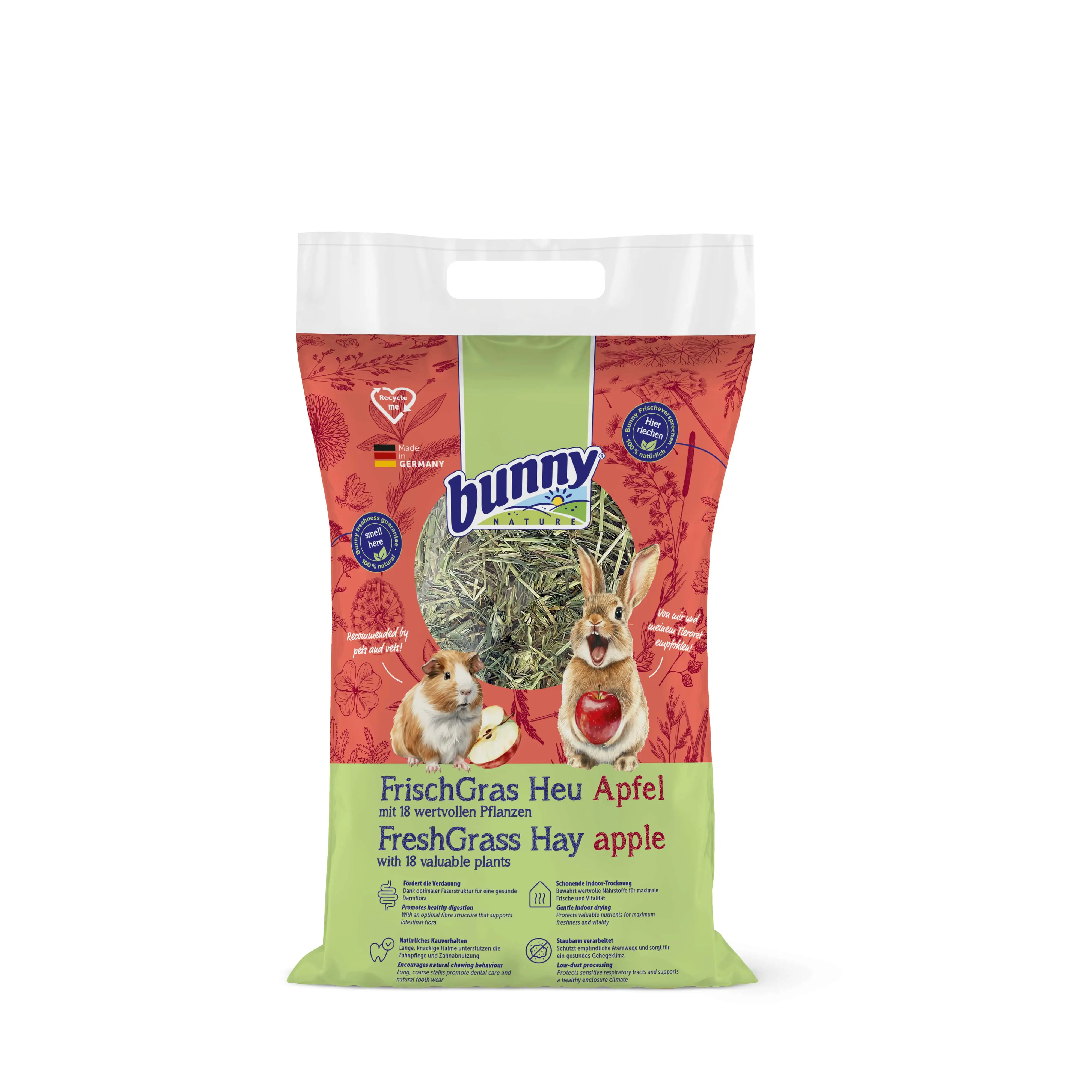 bunny FrischGras Heu Apfel 500 g