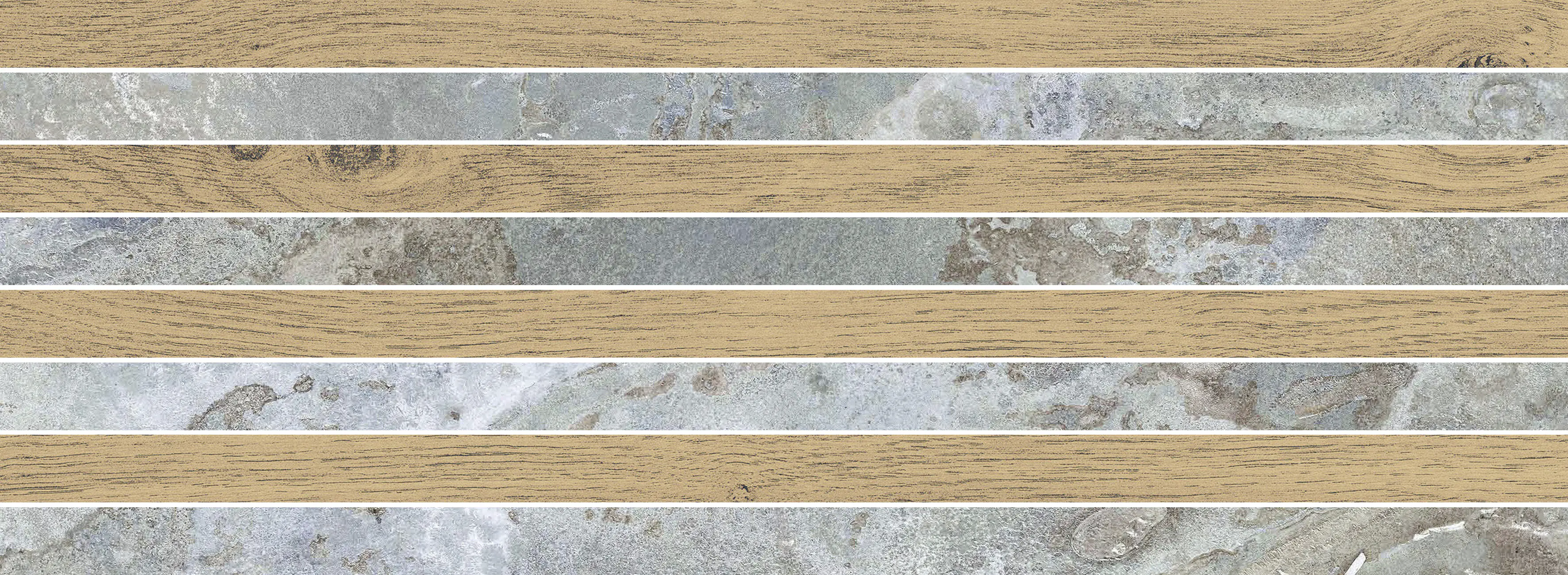 Einzeldekor Feinsteinzeug Woodline mercan 21,5 x 60 cm blau