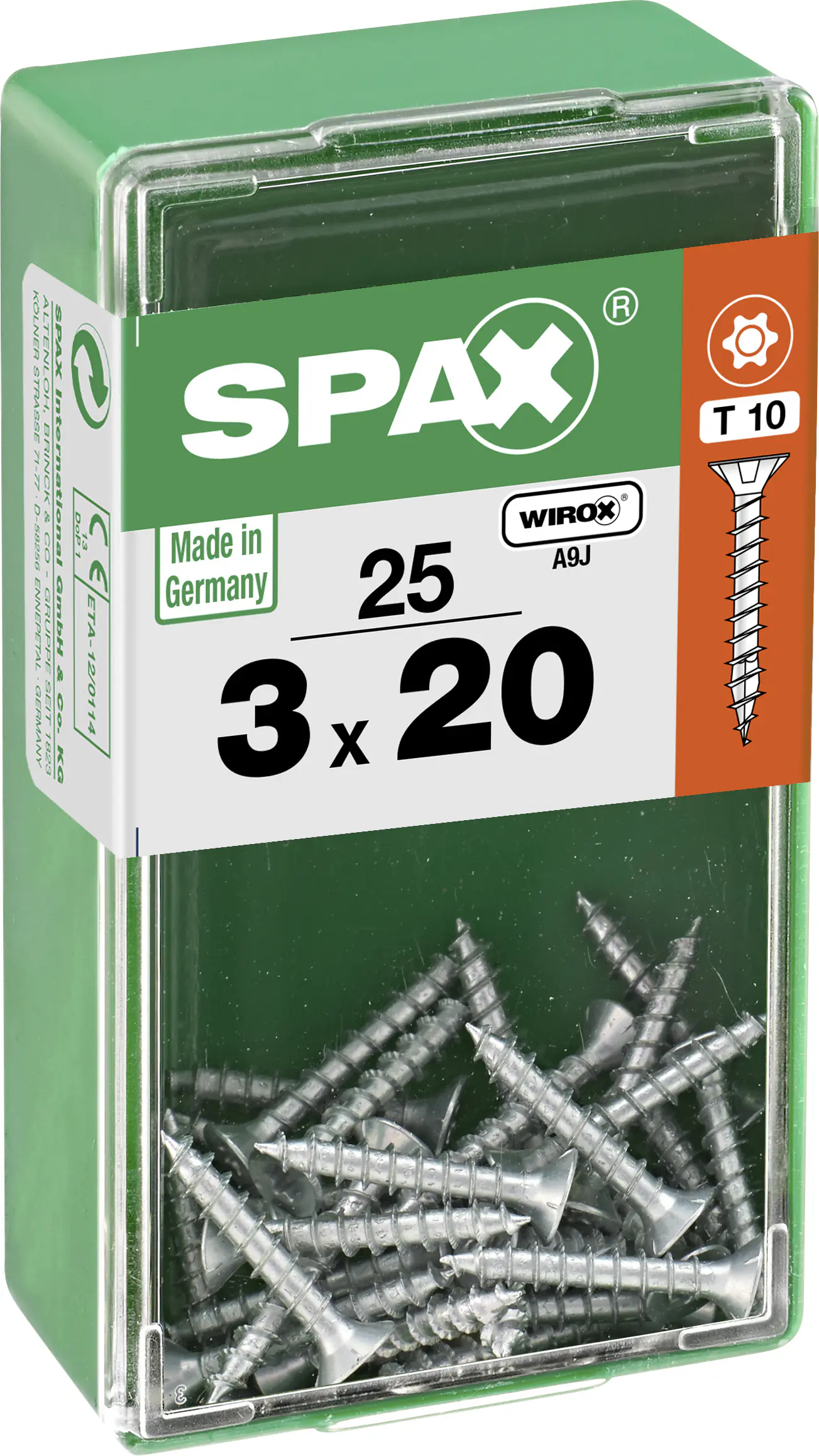Spax Universalschrauben 3.0 x 20 mm TX 10 - 25 Stk.