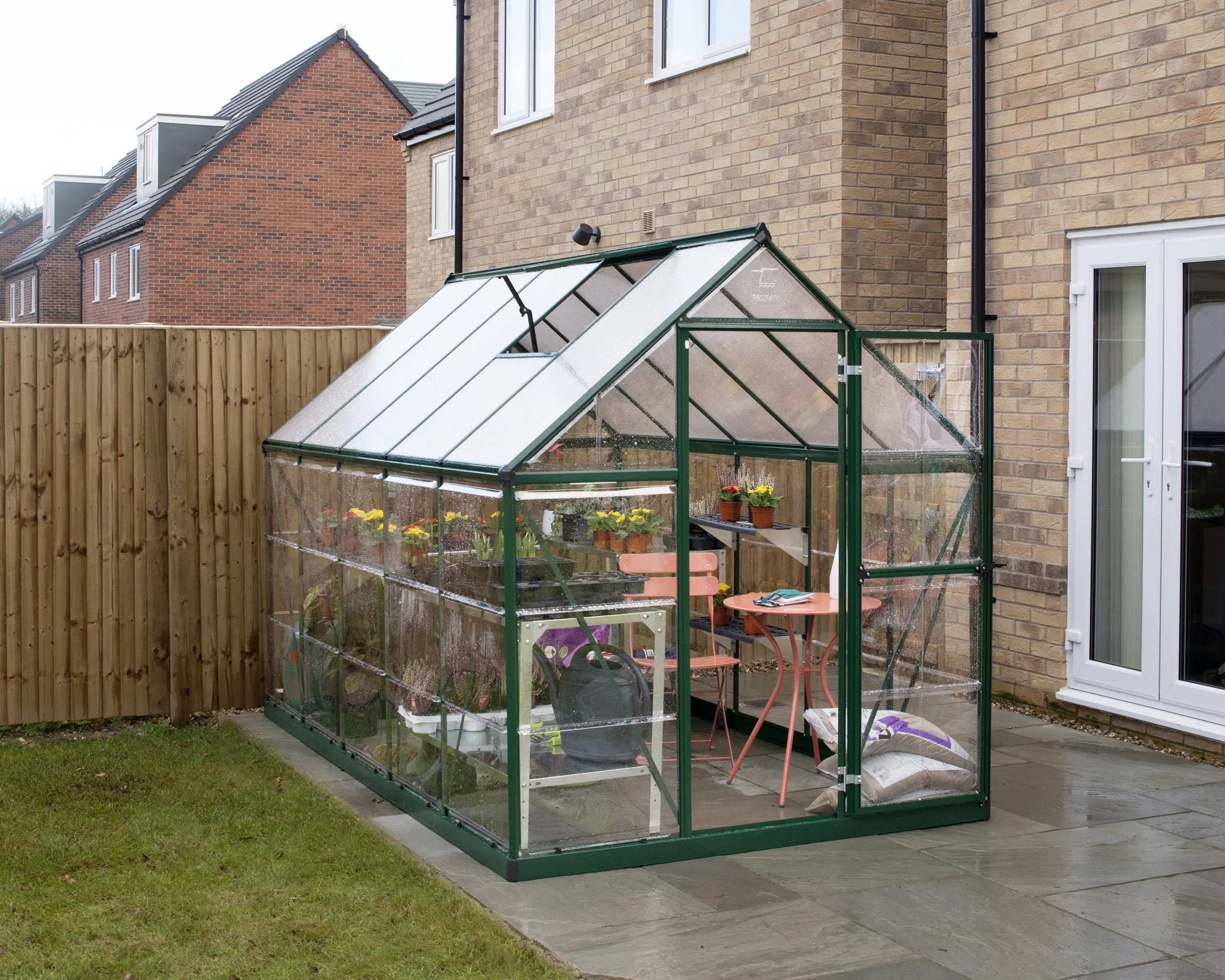 Canopia Gewächshaus Hybrid Alu grün 306 x 185 cm