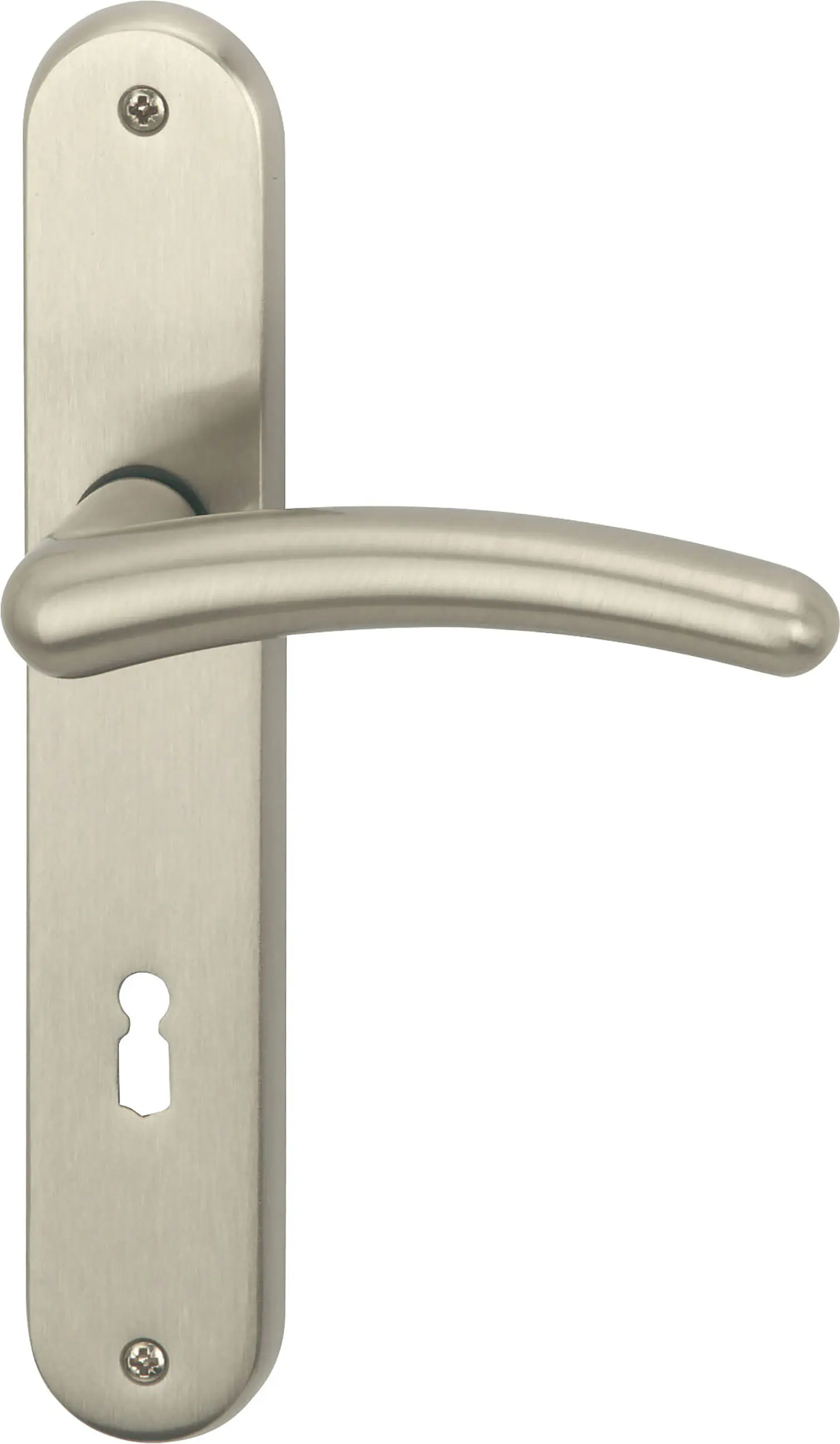 Südmetall Türgriff-Garnitur Langschild Franziska BB Messing satiniert silber 225 x 40 mm