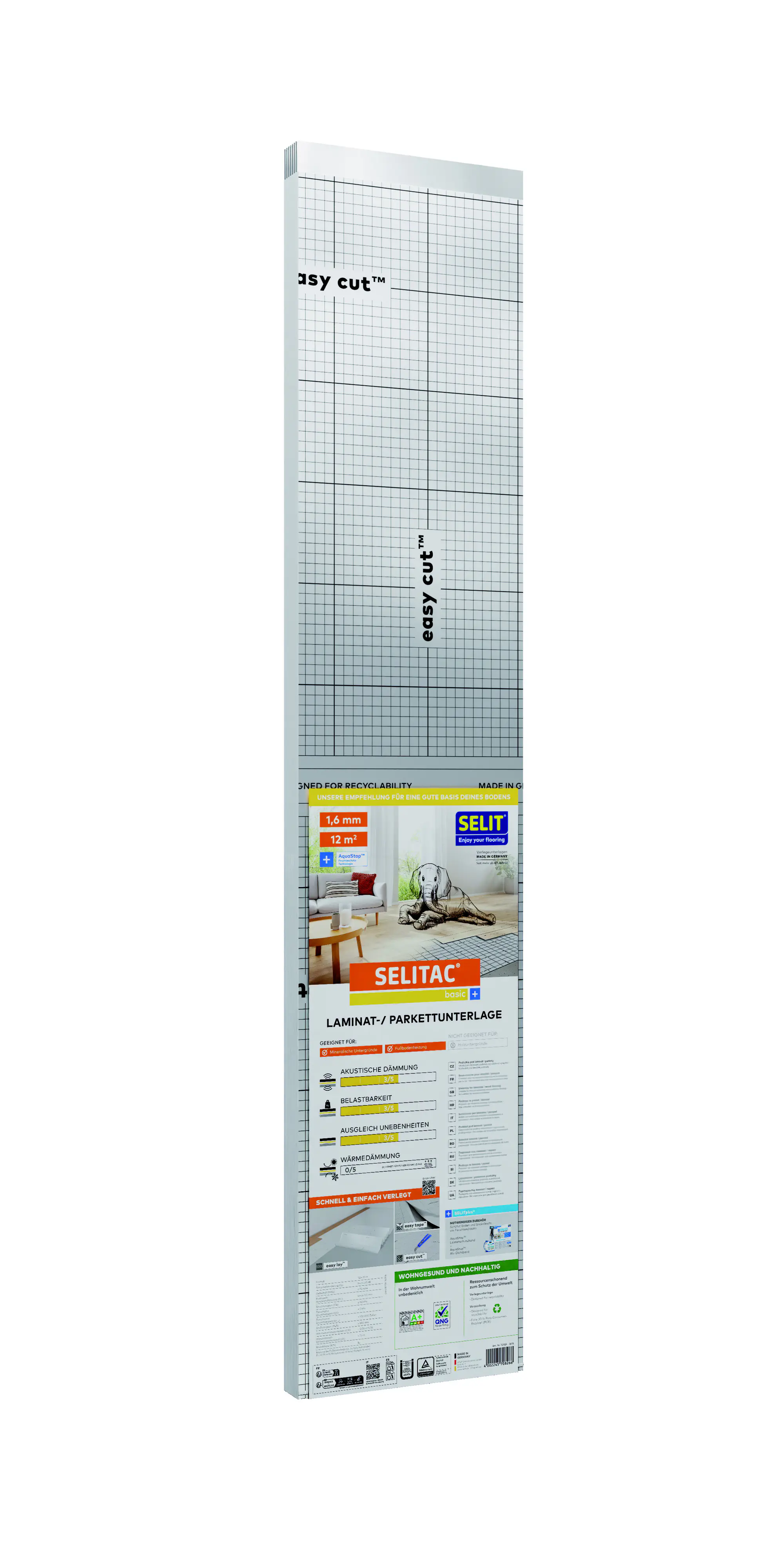 Selitac Trittschalldämmung Parkett- & Laminat 1,6 mm 12 m²