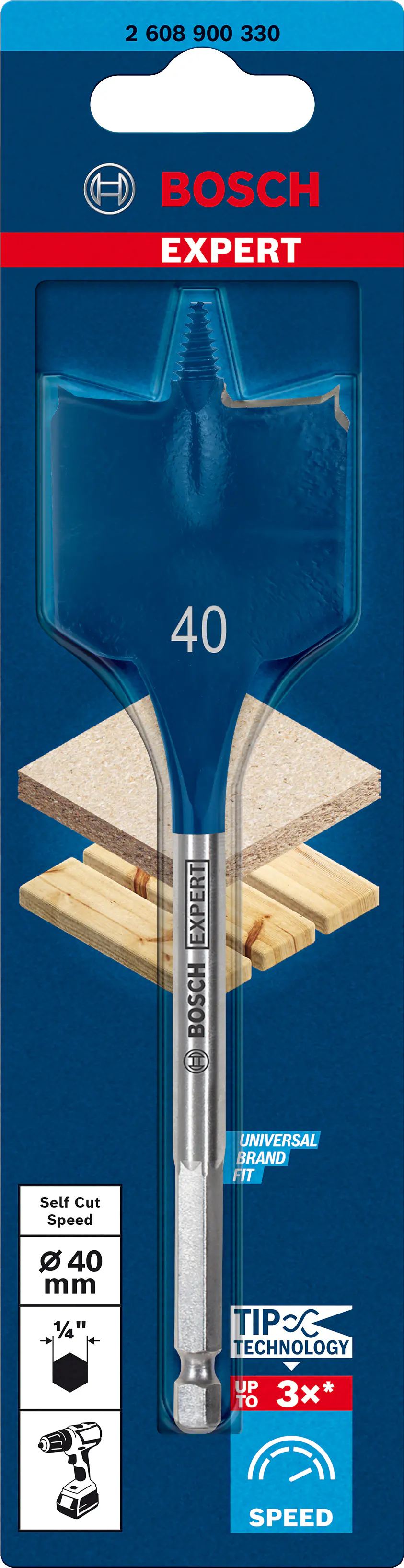 Bosch Expert Self Cut Speed Flachfräsbohrer 40 x 152 mm