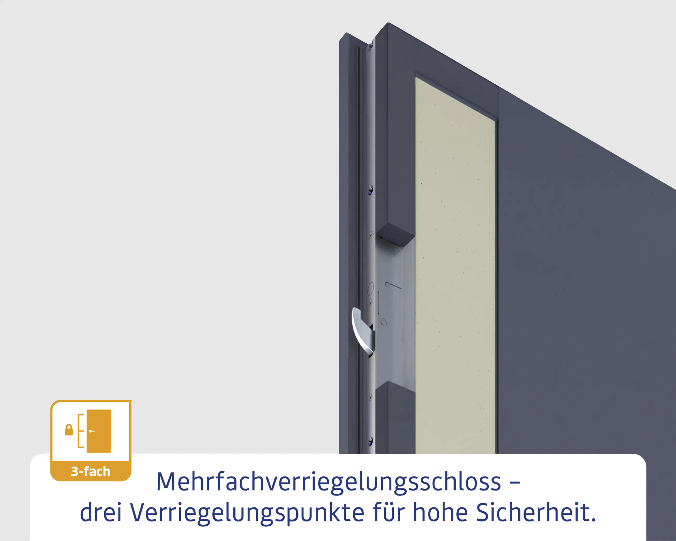 EcoStar Haustür ISOPRO Secur IPS 700S RC2 terrabraun 110 x 210 cm