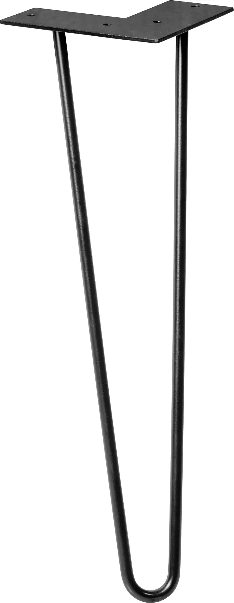 Wagner Möbelfuß Hairpin Stahl 40 x 12 cm schwarz - 1 Stück