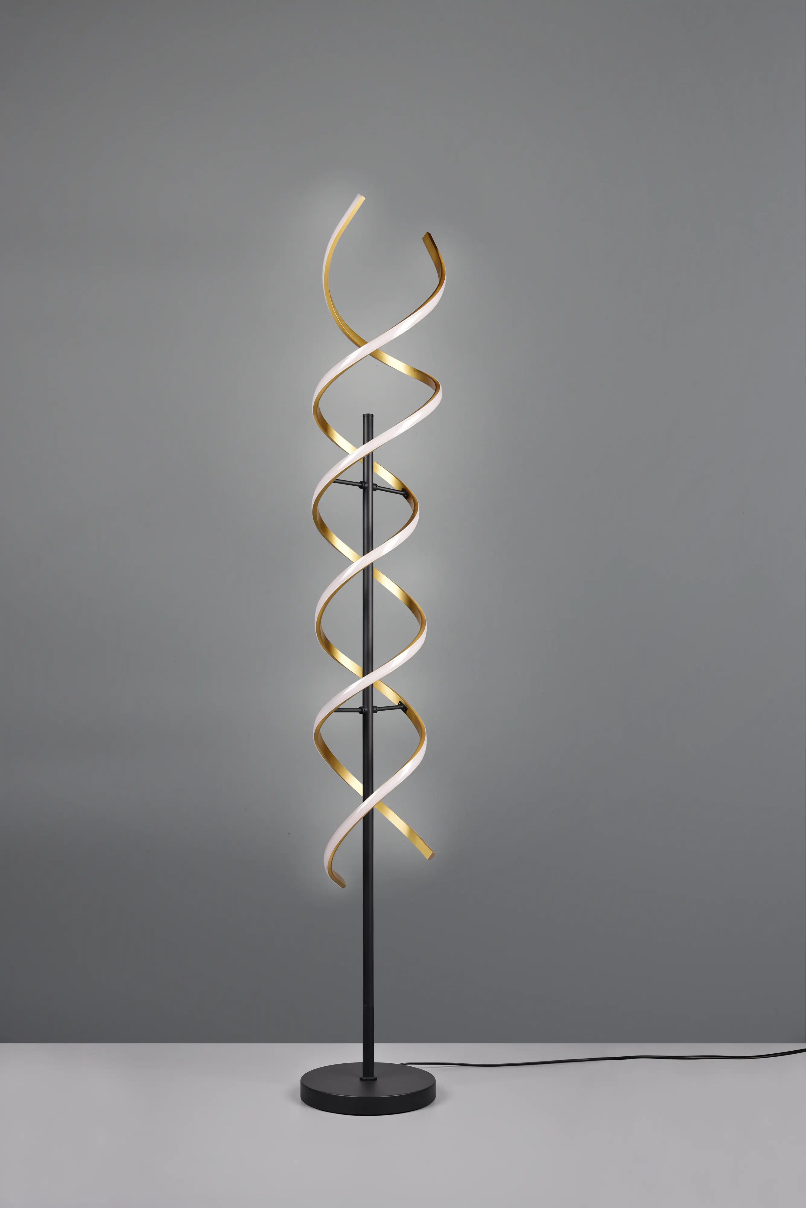 Trio LED-Stehleuchte Sequence Ø 23 x 150 cm warmweiß-neutralweiß messing matt dimmbar