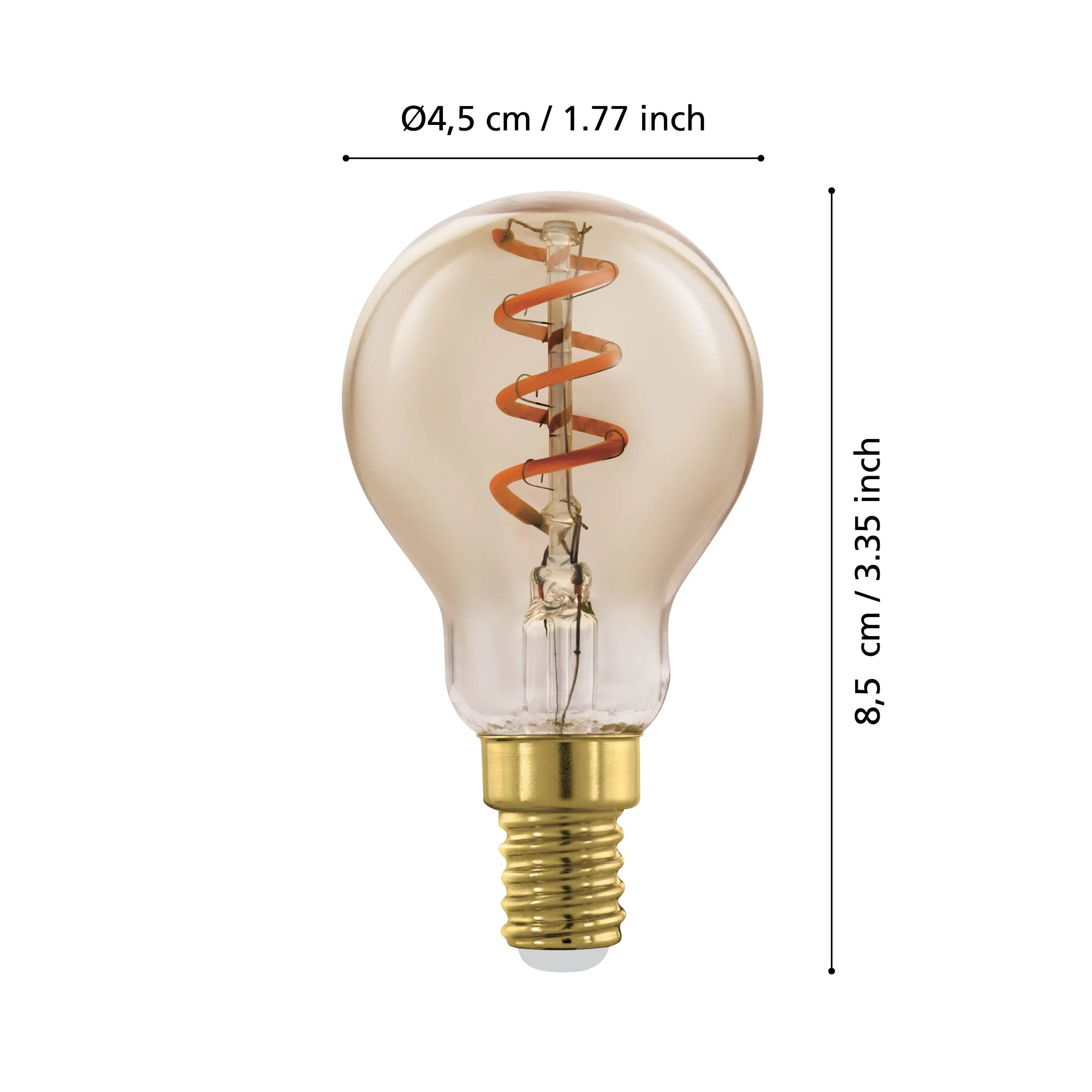 Eglo LED Leuchtmittel Birne E14 4W amber