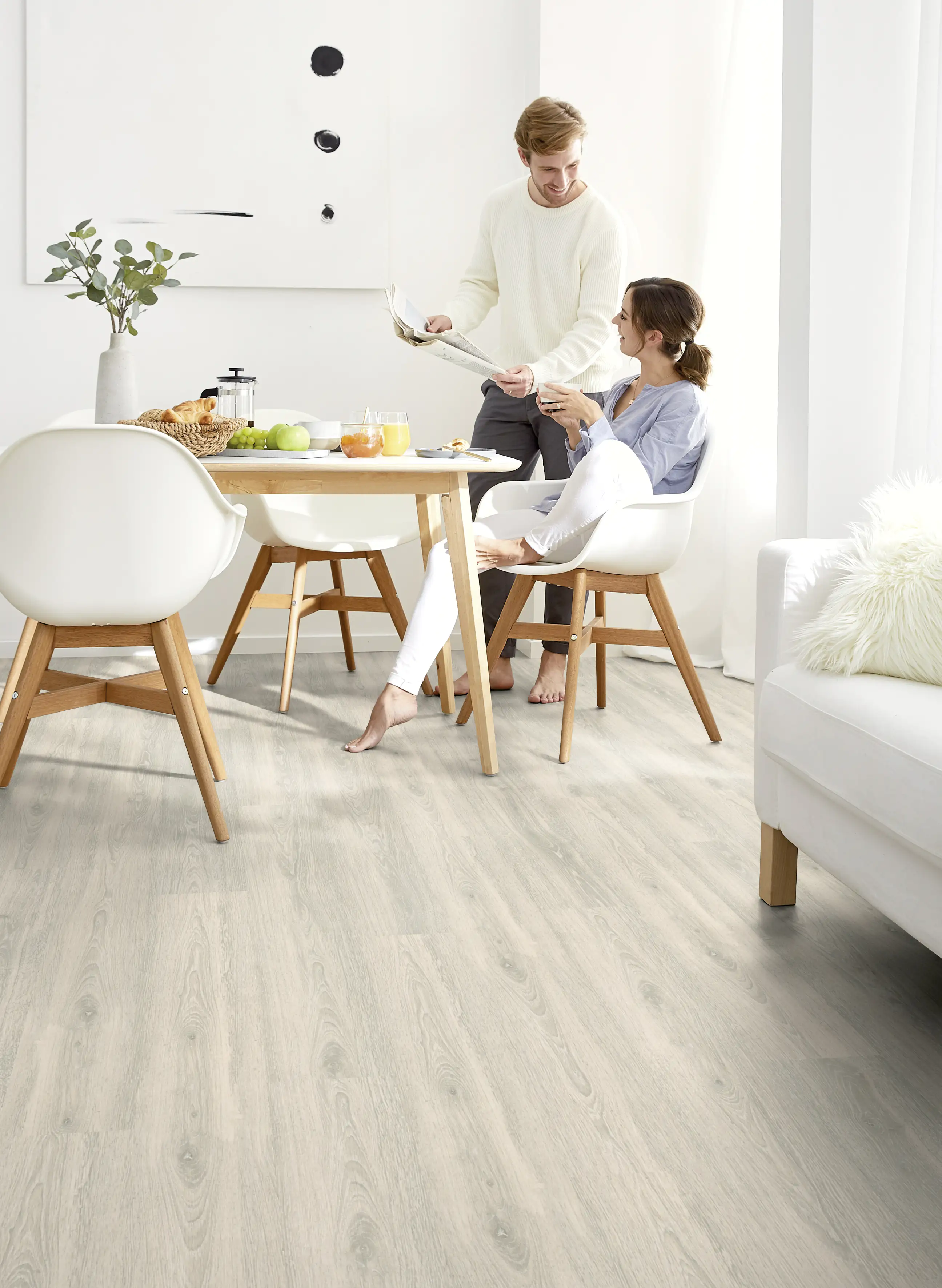 Decolife Vinyl-Fertigboden Polar Oak 122 x 18,5 cm