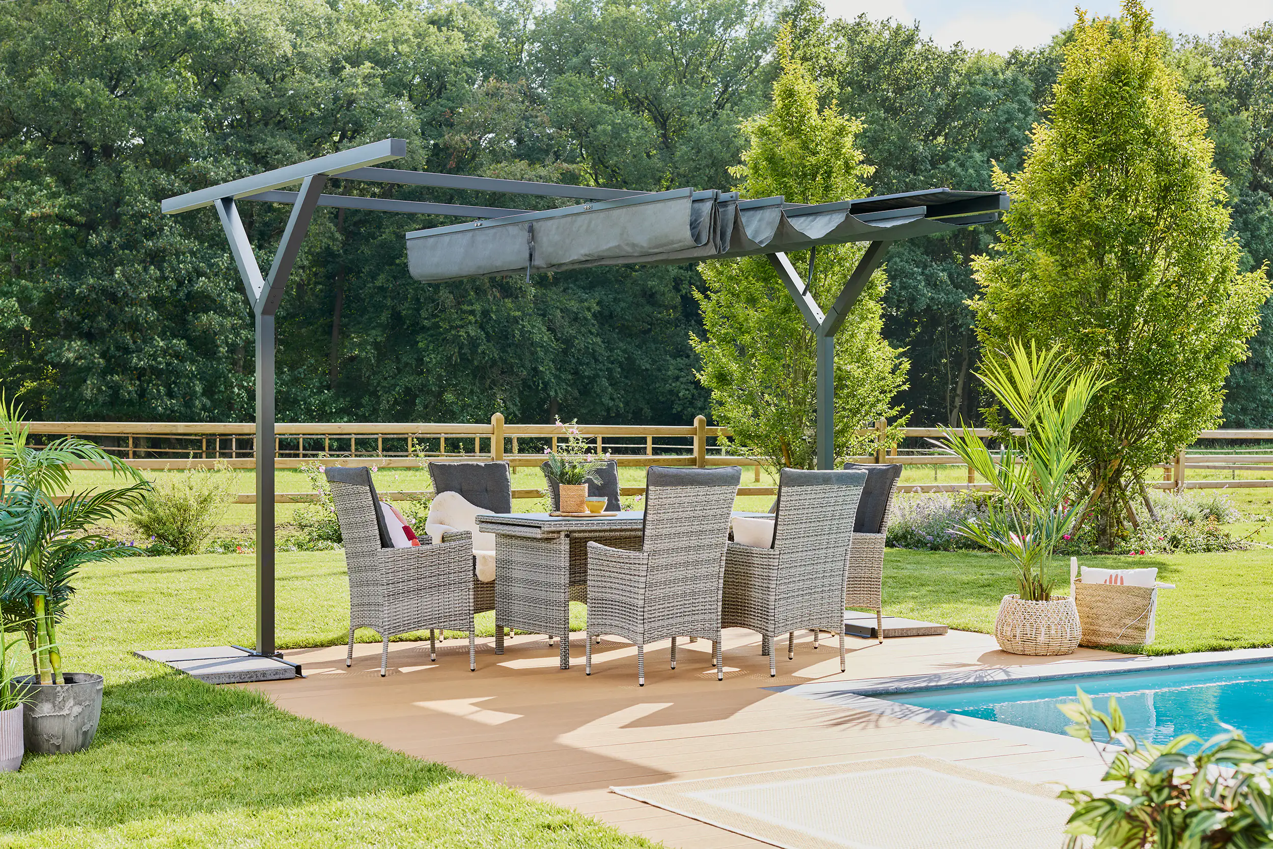 Primaster Raffpavillon Easy 300 x 360 cm anthrazit