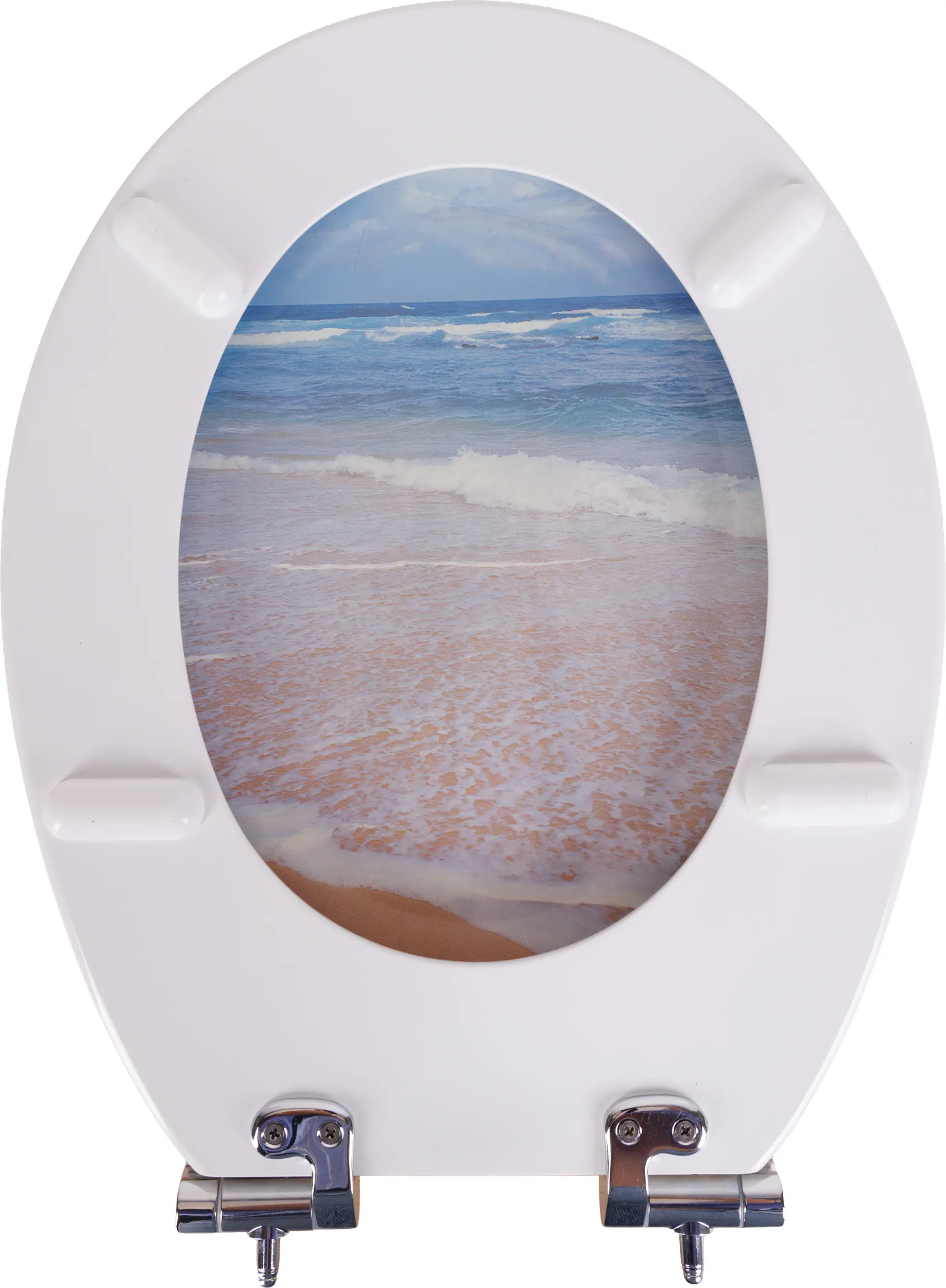 Primaster WC-Sitz mit Absenkautomatik Strand weiß