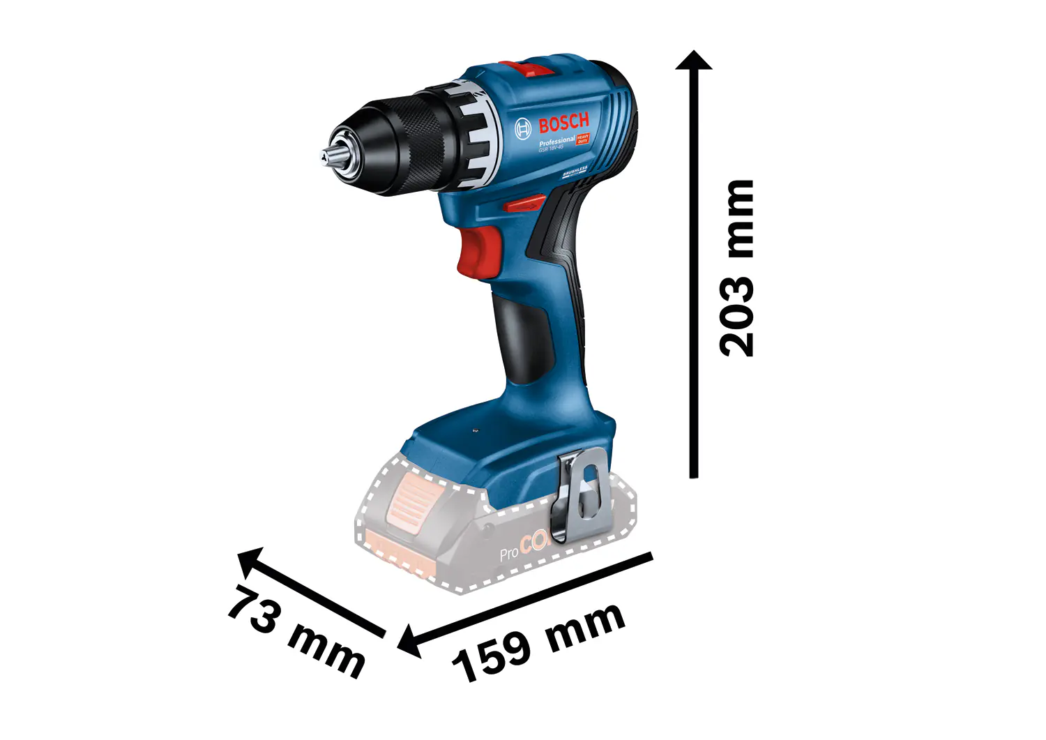 Bosch Professional Akku-Bohrschrauber GSR 18V-45 Set inkl. 82-teiligem Zubehör