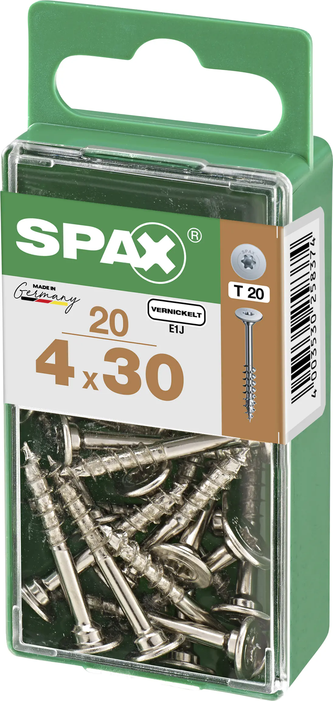 Spax Möbelbauschrauben 4.0 x 30 mm TX 20 - 20 Stk.