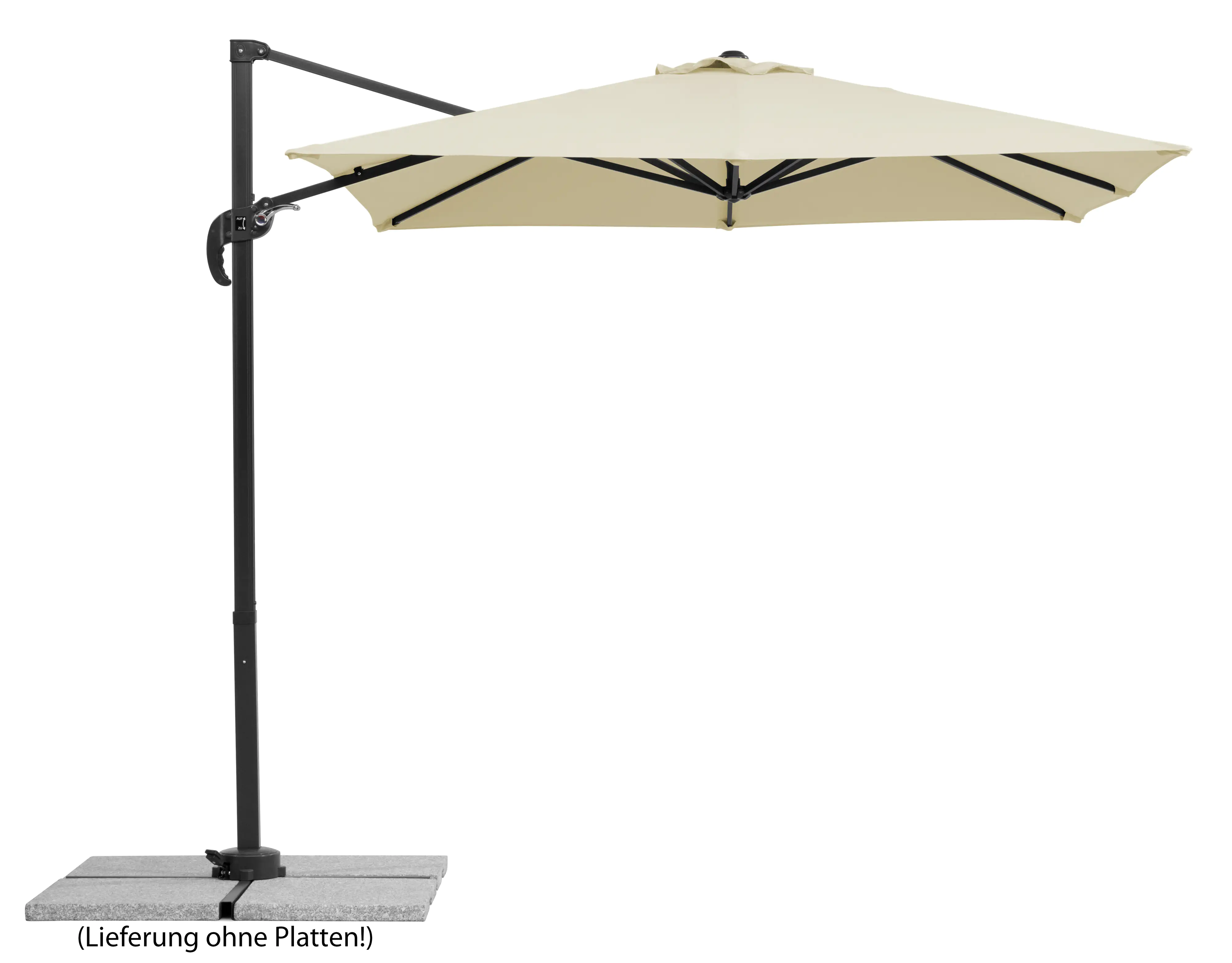 Schneider Sonnenschirm Rhodos Junior natur 230 x 230 cm inkl. Sonnenschirmhülle