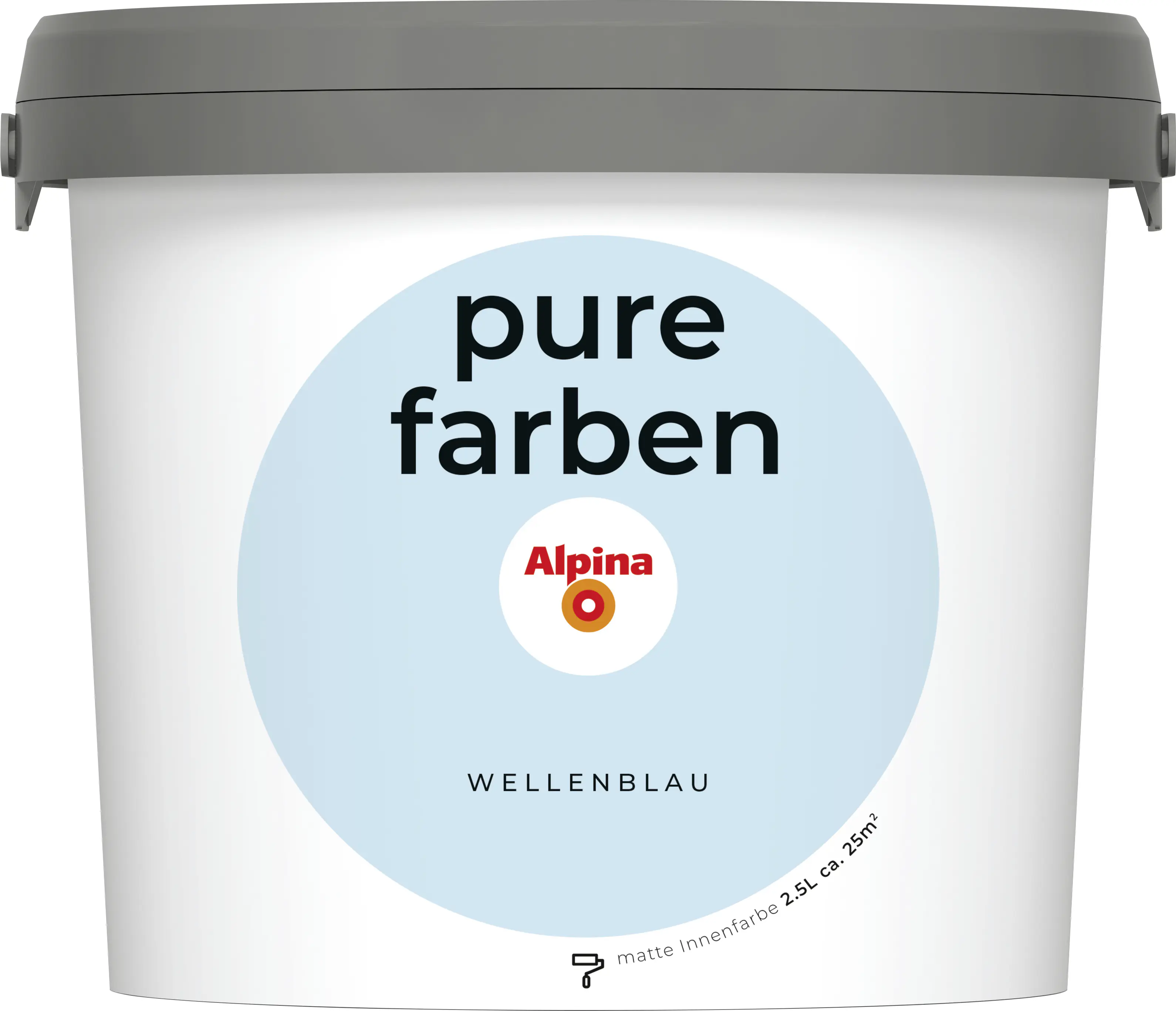 Alpina Pure Farben Wandfarbe wellenblau 2,5 L