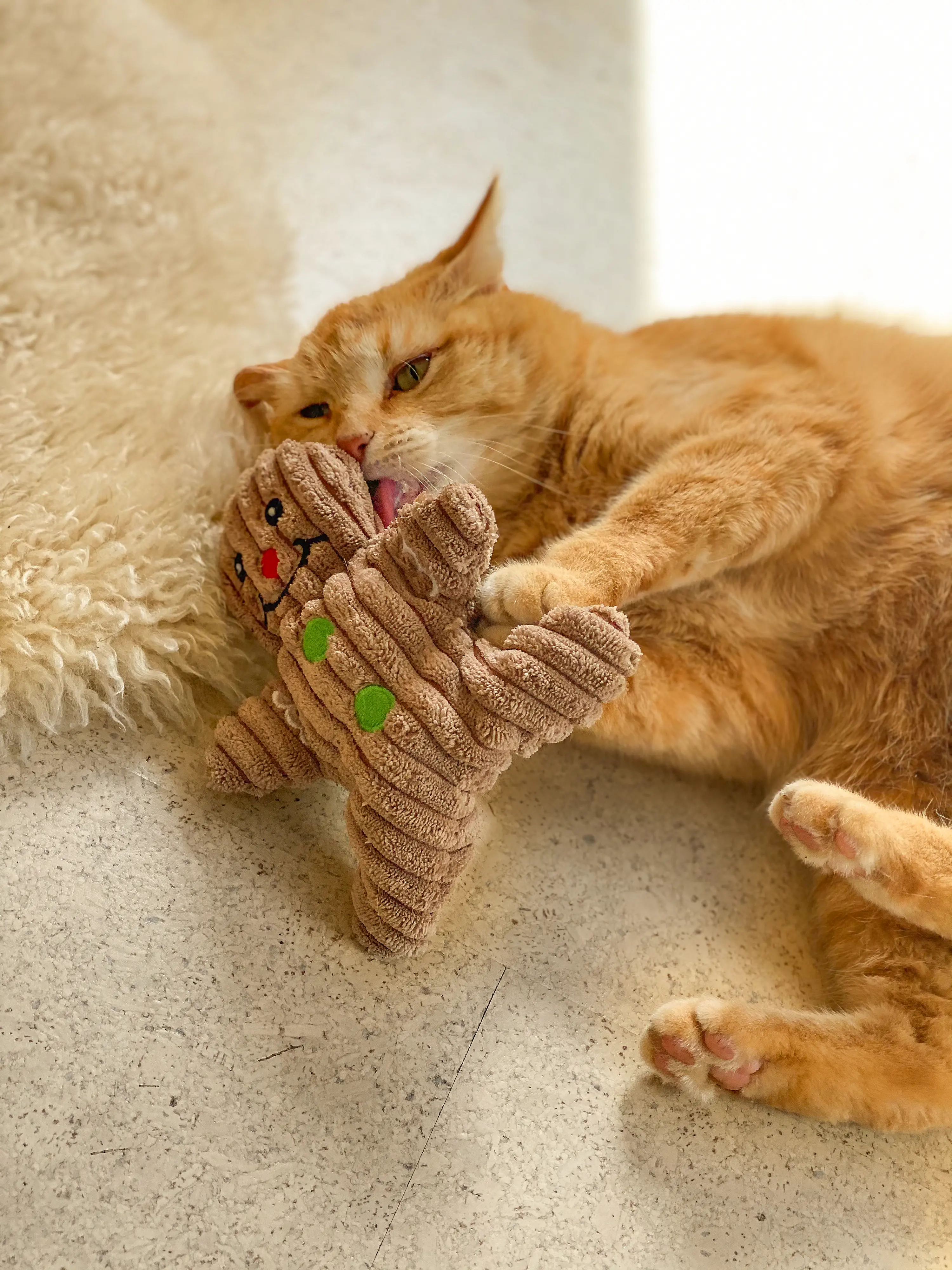 Aumüller Katzenspielzeug Lebkuchenmann 17 cm braun