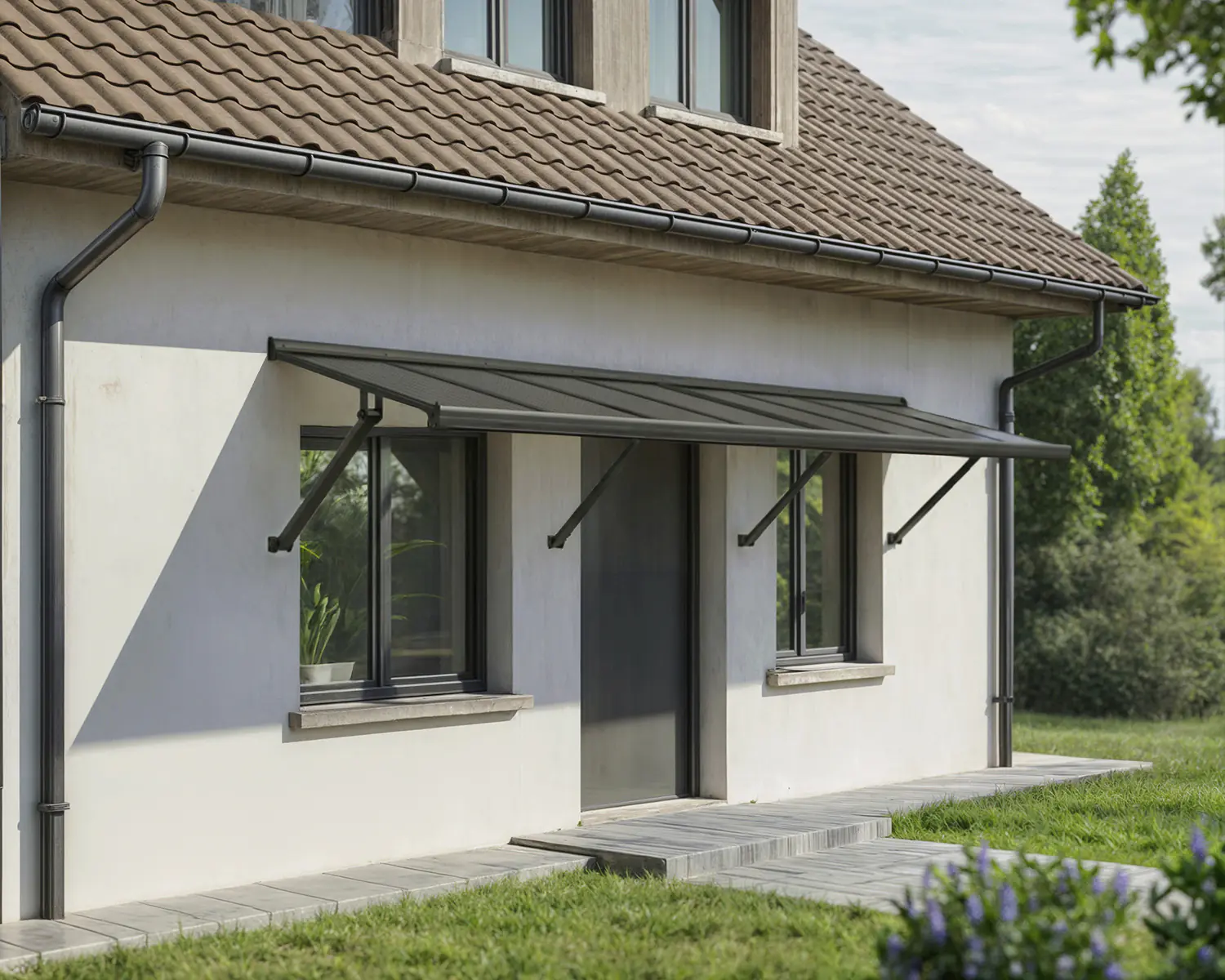 Canopia Vordach Augustine 294 x 90,5 cm grau 