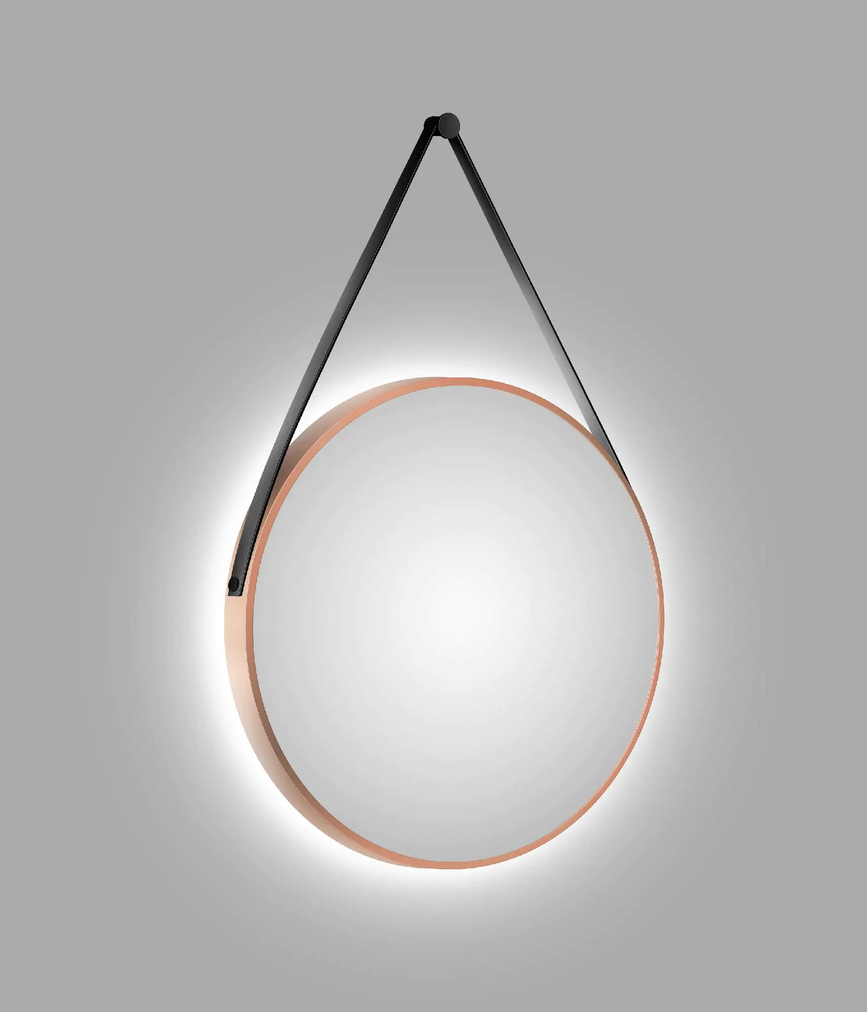 DSK LED Lichtspiegel Silver Barbier Ø80 cm, kupfer