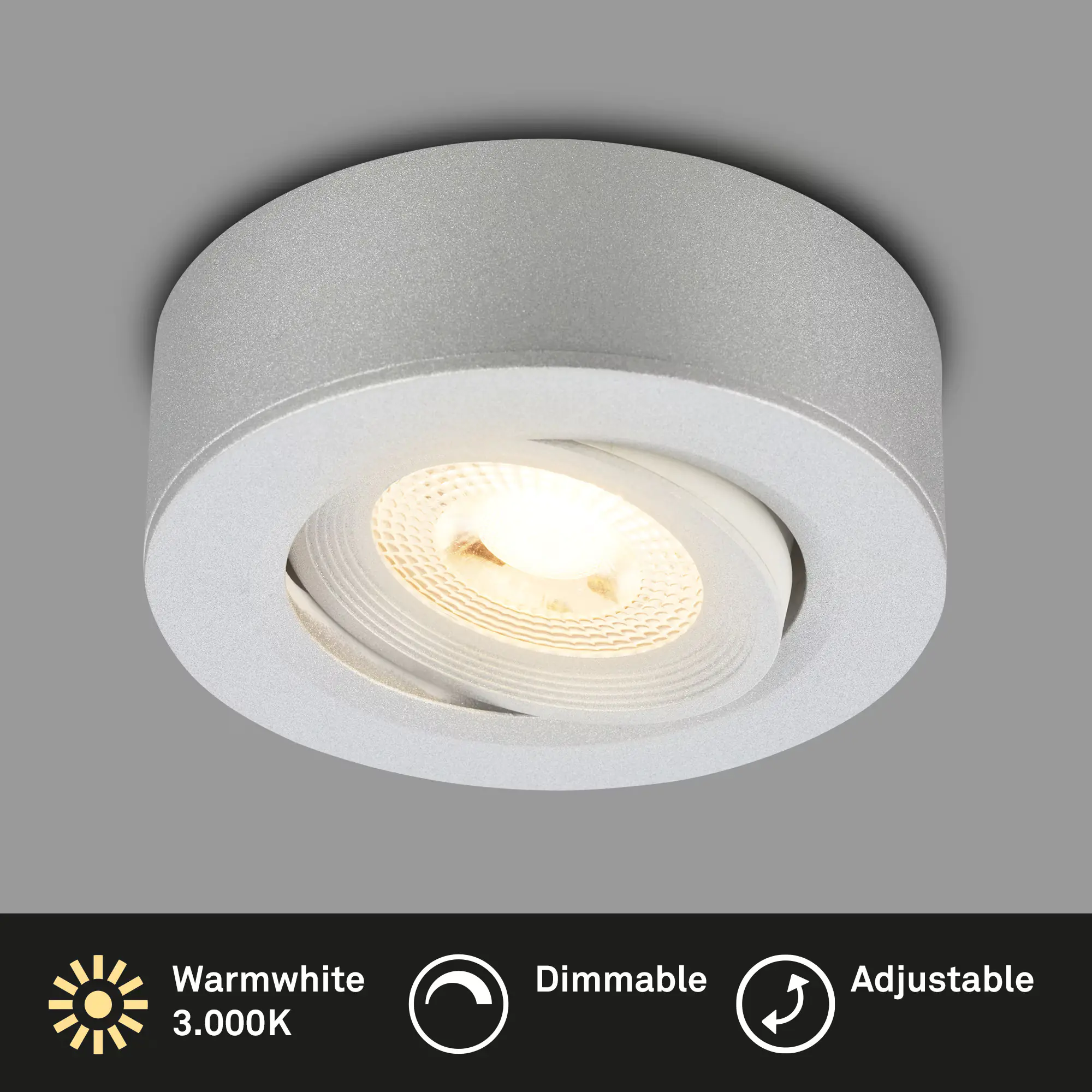 Briloner LED-Einbauleuchten Mini 2in1 Ein-& Aufbau 9W 500lm chrom dimmbar