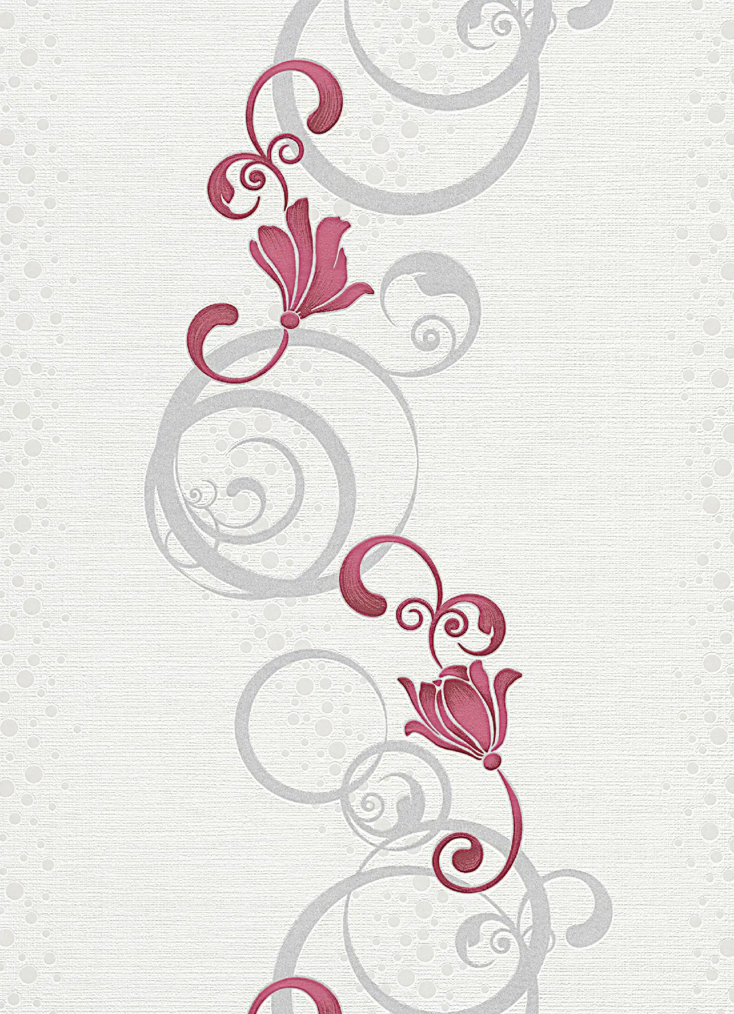 Erismann Vliestapete 13287-20 Floral weiß rot 10,05 x 0,53 m