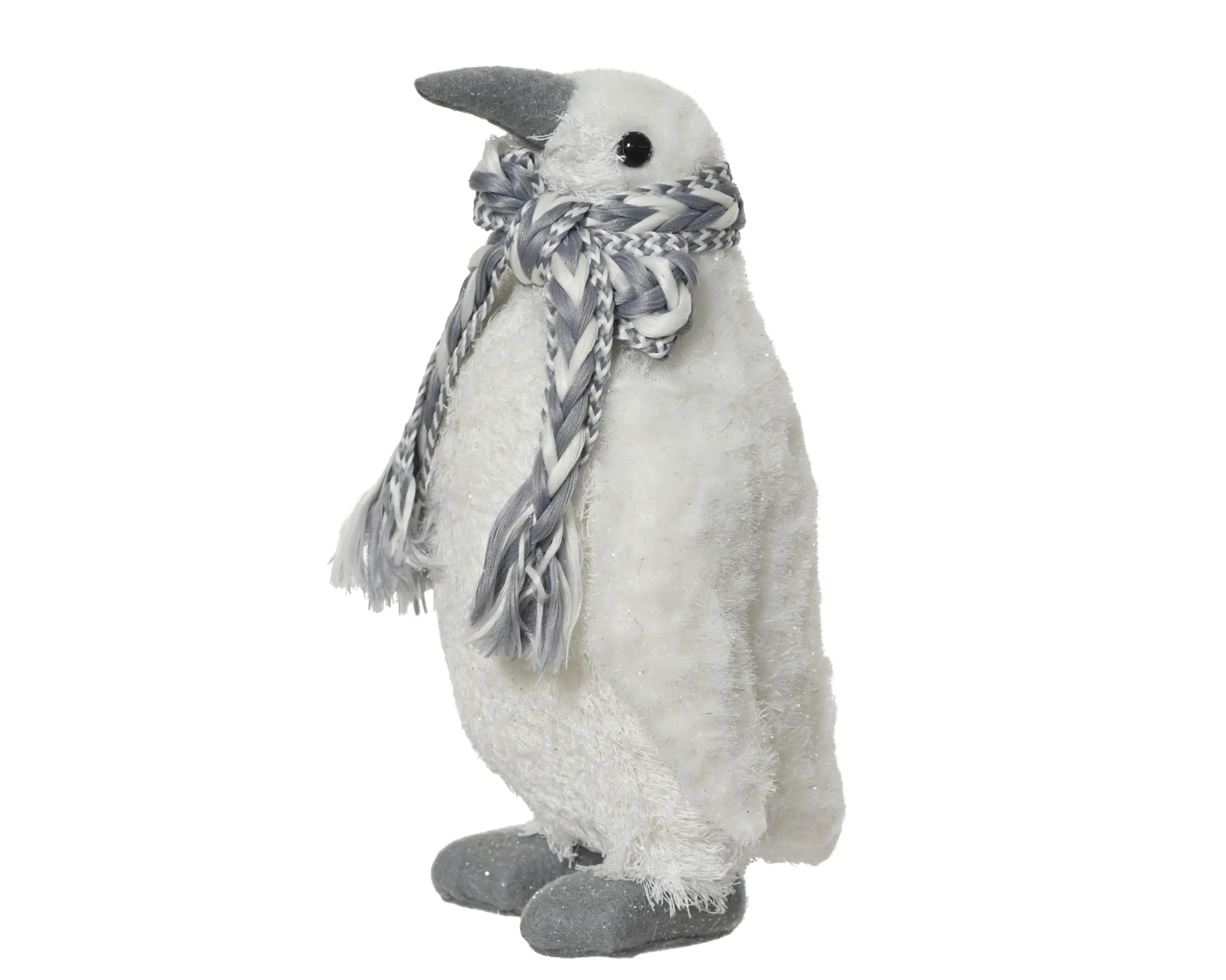 Decoris Dekofigur Pinguin 19 x 12 cm weiß-grau