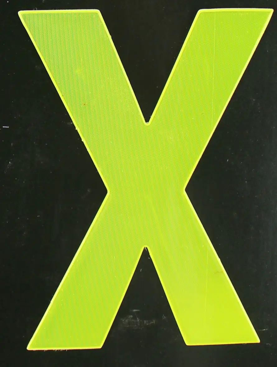 Conacord Reflektierender Klebebuchstabe "X" gelb 80 mm
