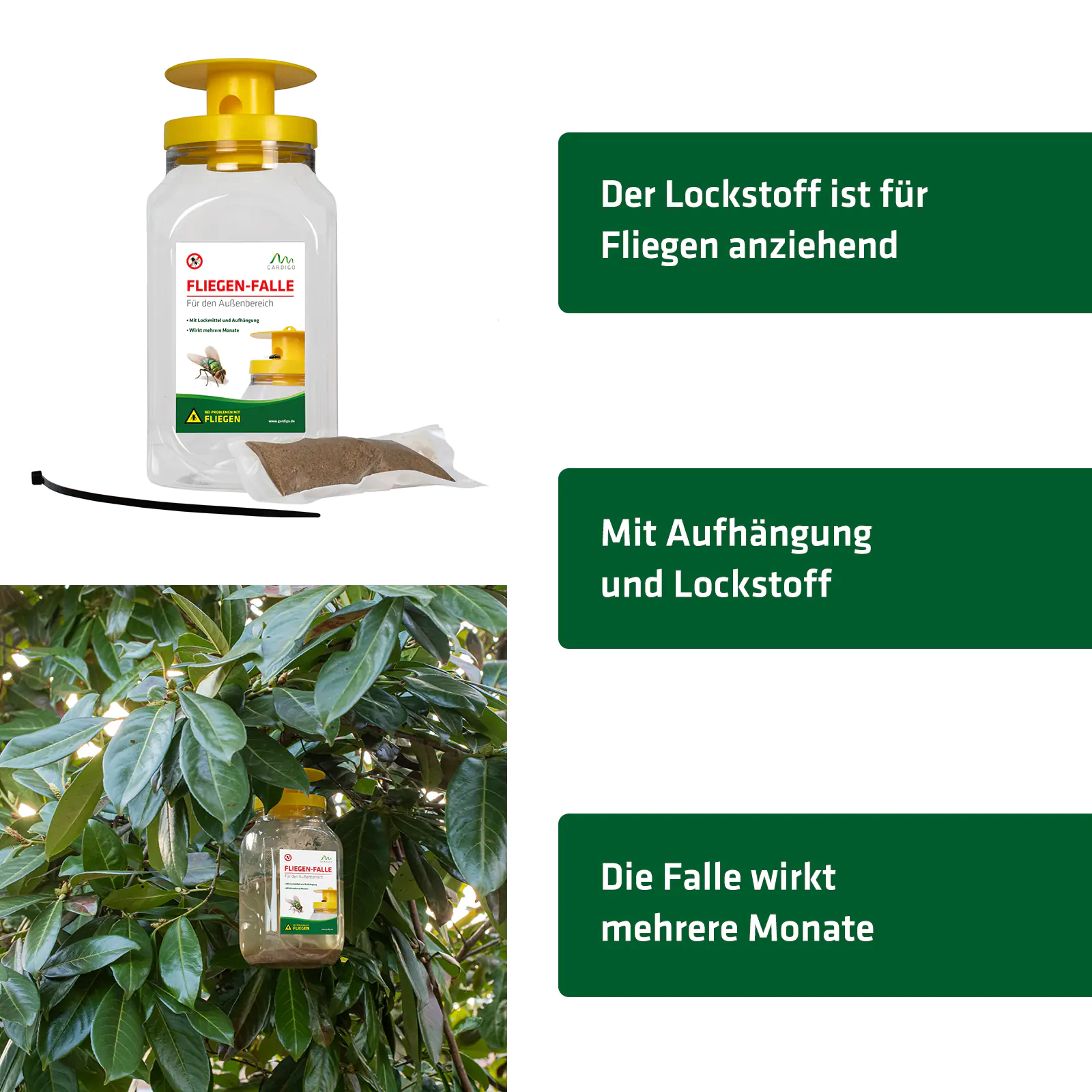 Gardigo Fliegenfalle Monitoring inklusive Lockmittel