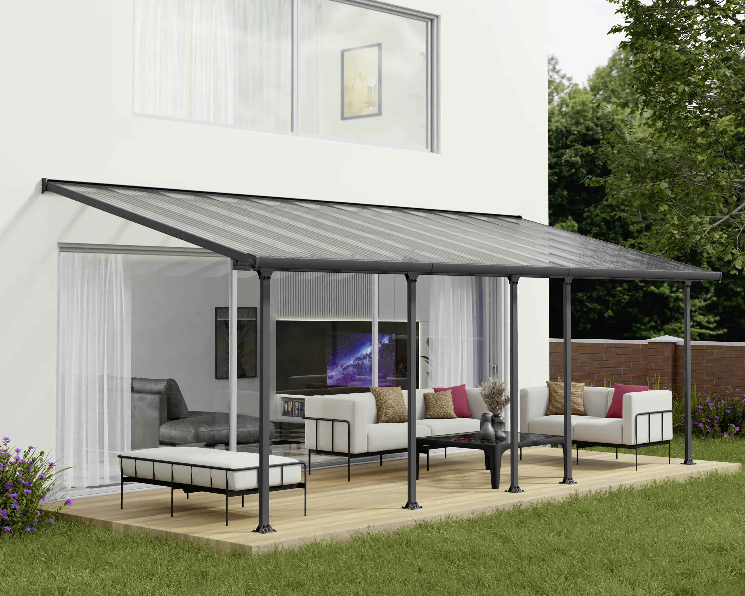 Canopia Terrassenüberdachung Feria  730 x 294 cm anthrazit