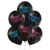 Latexballon Mädchen oder Junge schwarz-blau-pink 20 x 11,5 cm 10 Stück