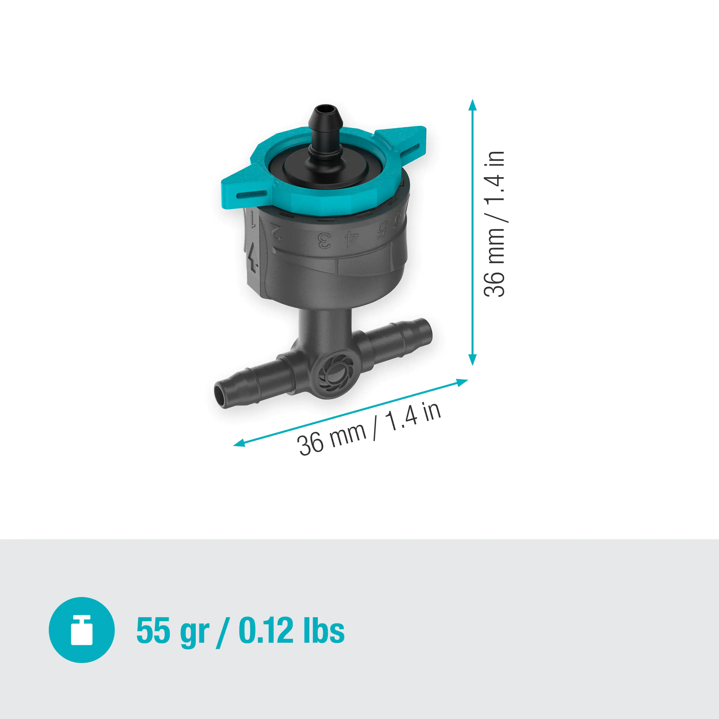 Gardena Reihentropfer, 1-8 l/h regulierbar