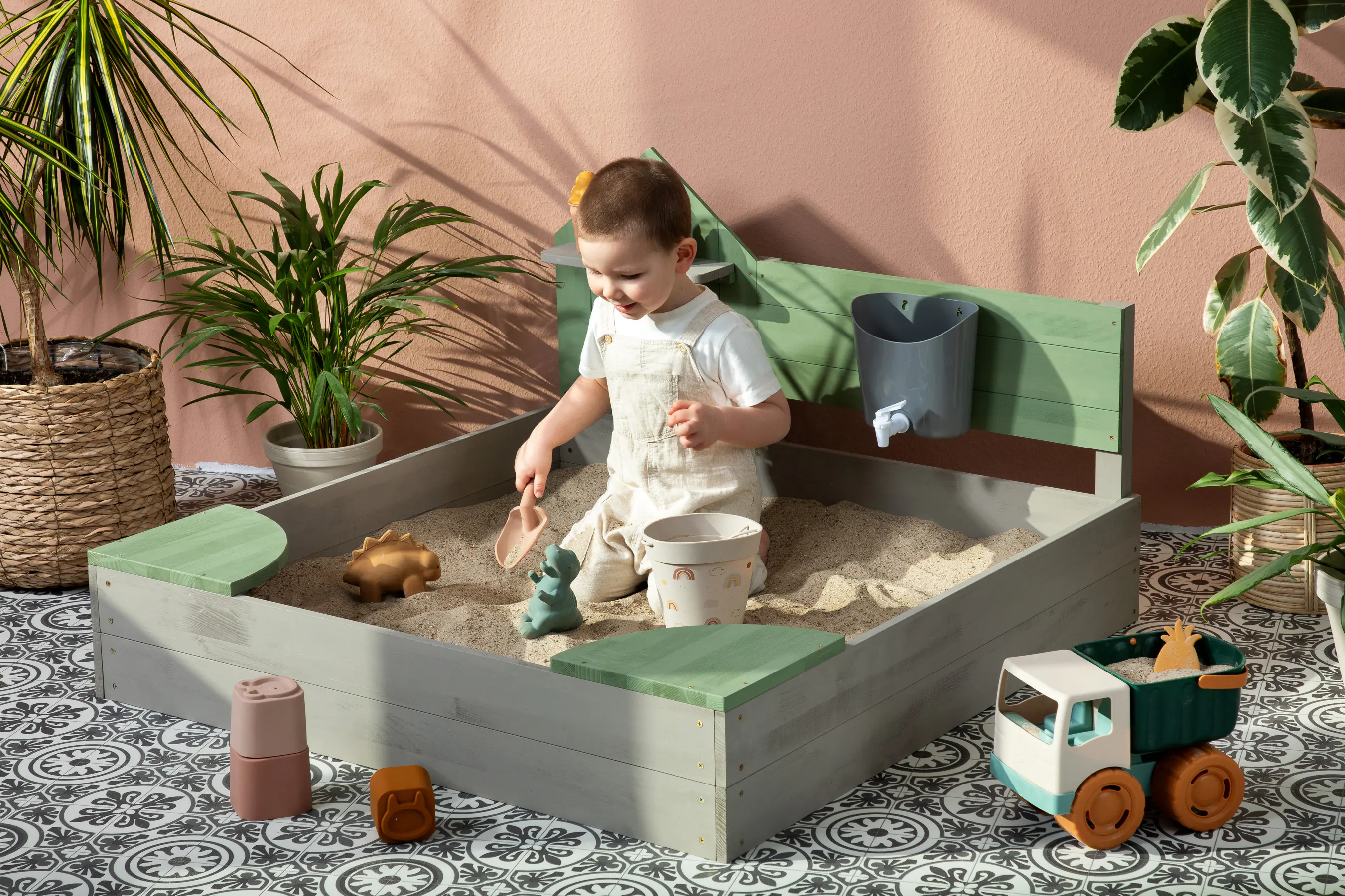 Muddy Buddy Sandkasten Cozy House 100 x 100 x 60 cm