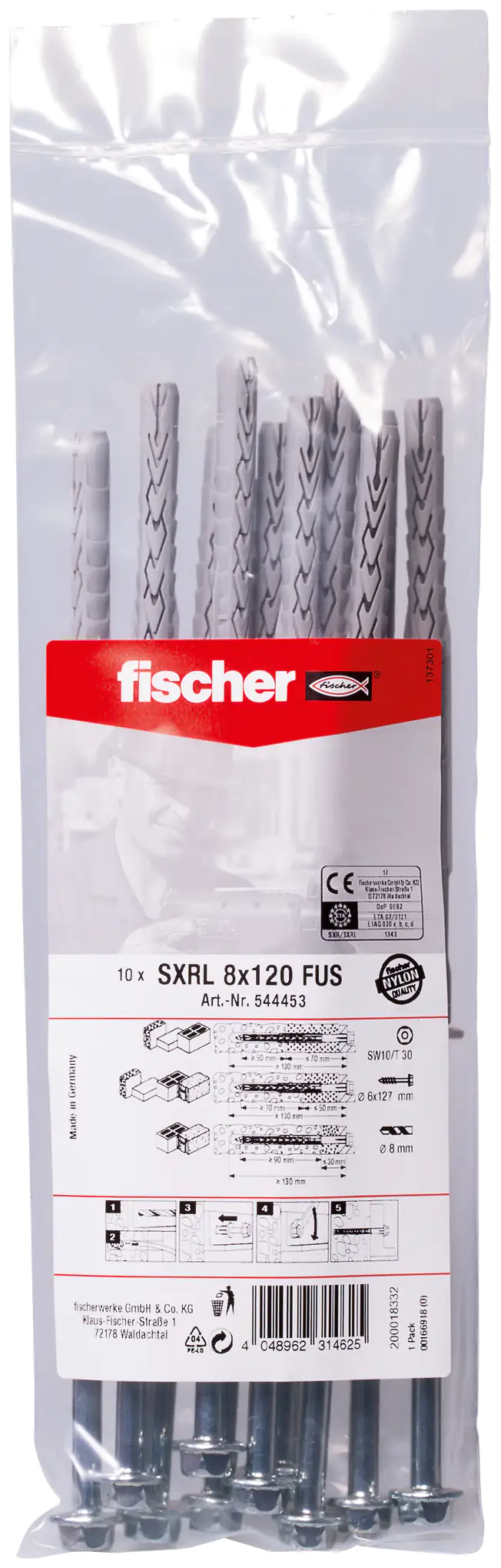 Fischer Langschaftdübel 8.0 x 120 mm - 10 Stück