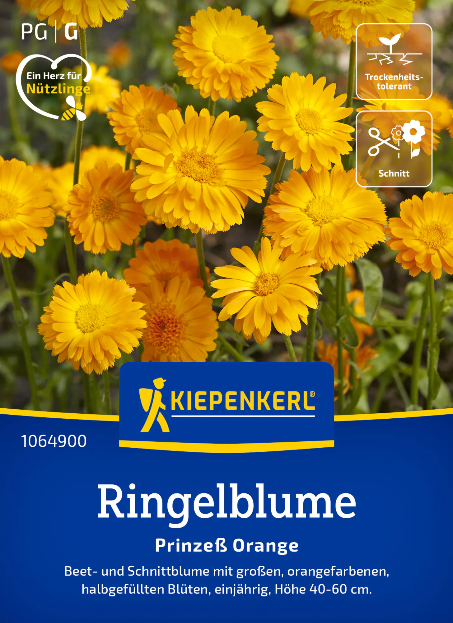 Kiepenkerl Saatgut Ringelblumen Prinzeß Orange für ca. 100 Pflanzen