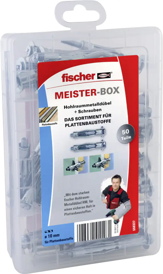 Fischer Dübel-Set Duopower 5.0 x 25 mm - 50 Stück