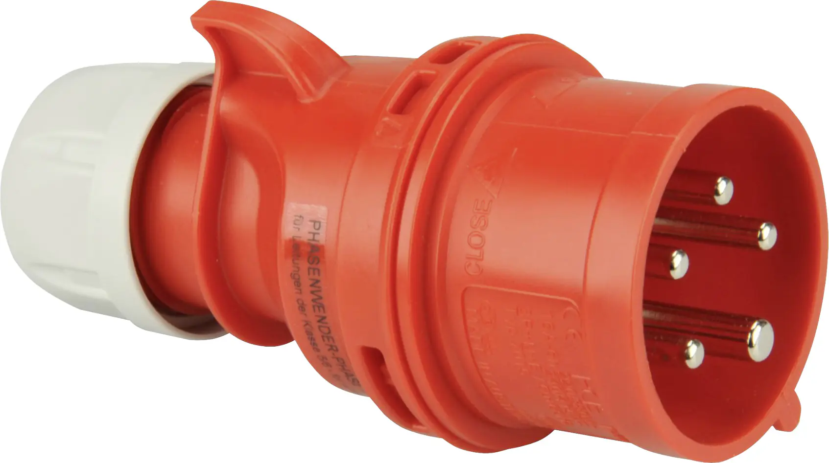 PCE CEE-Stecker 5-polig 16A Phasenwender rot