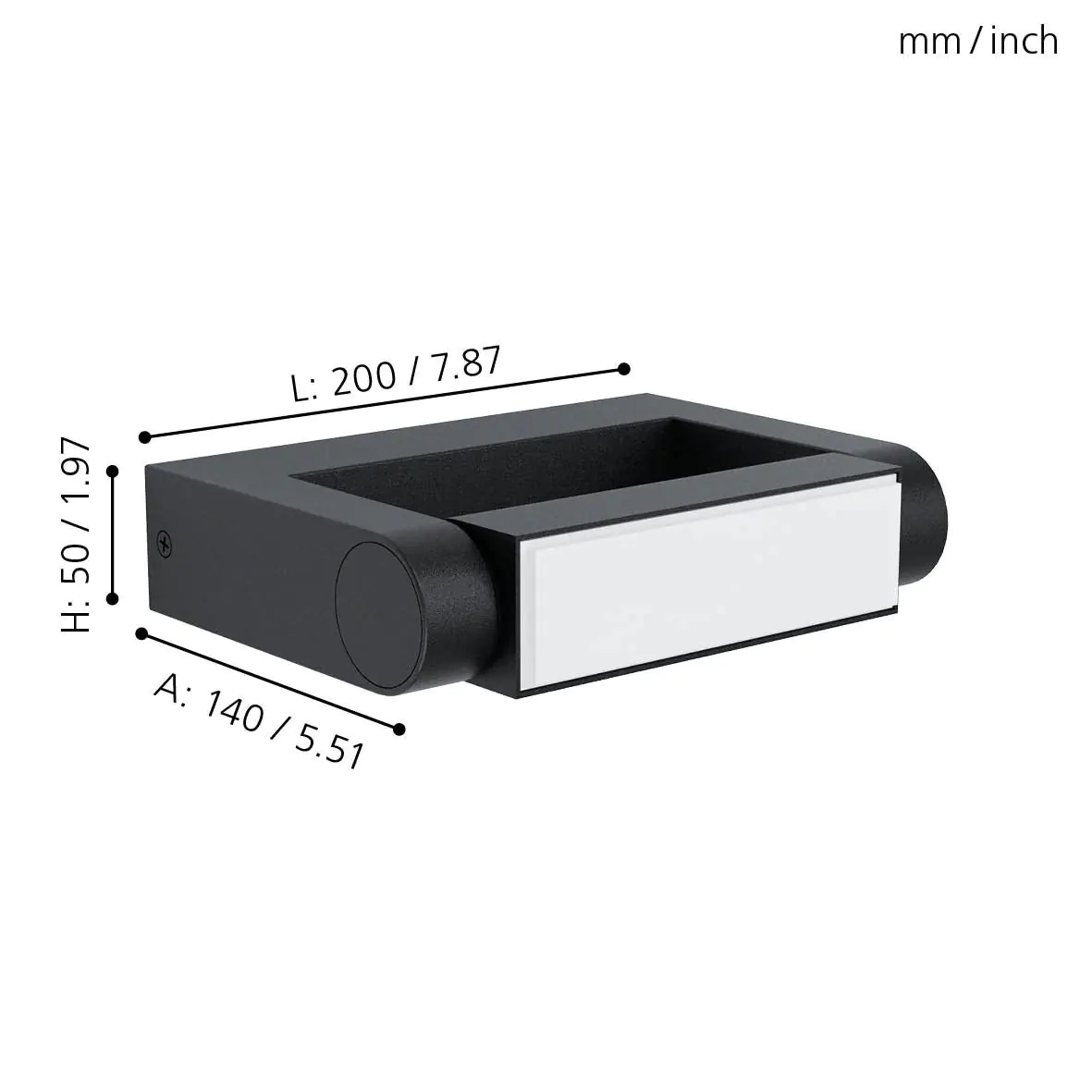 Eglo Led Außen-Wandleuchte Brianza schwarz warmweiß