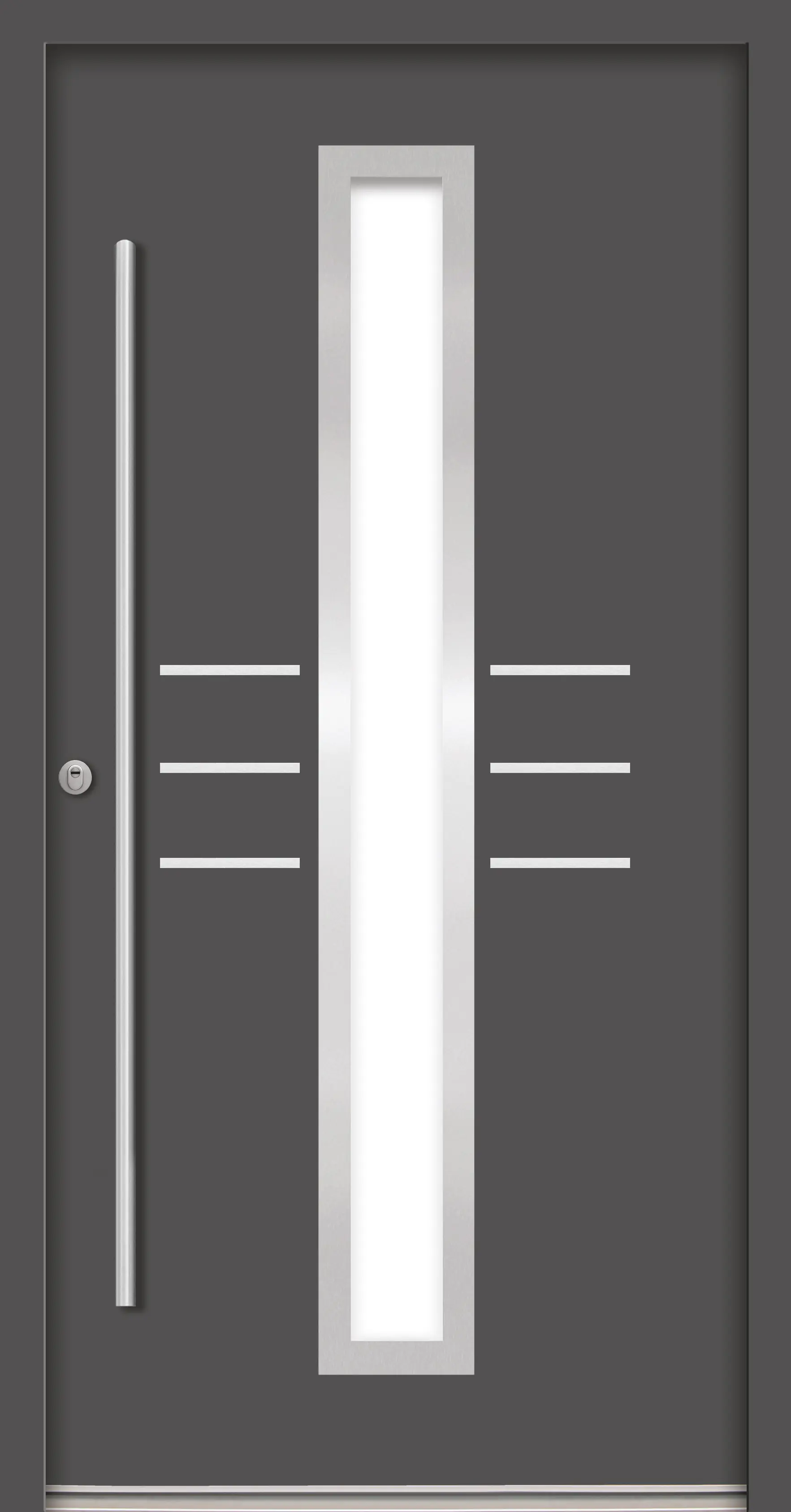 Splendoor Haustür Passivedoor Premium B07 RC2 Anthrazit DIN Links 100 x 210 cm