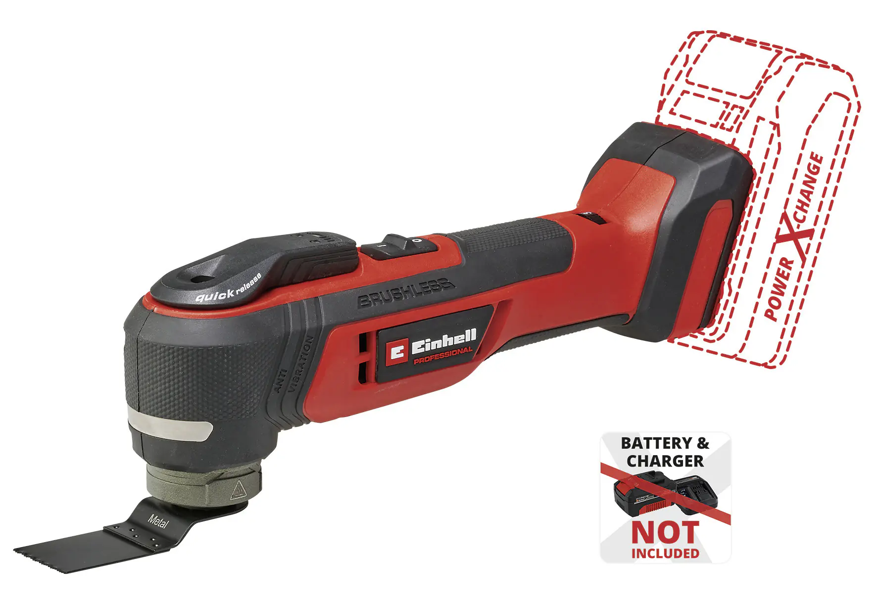 Einhell Professional Akku-Multifunktionswerkzeug TP-MG 18 Li BL Solo 18 V