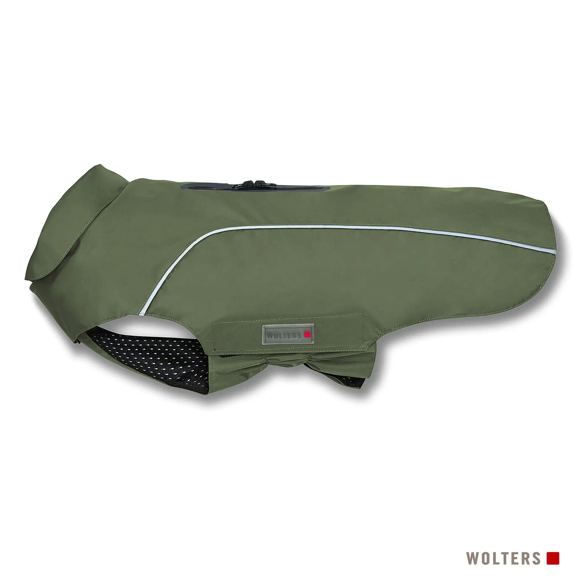 Wolters Hundebekleidung Regenjacke Easy Rain für Dackel moosgrün