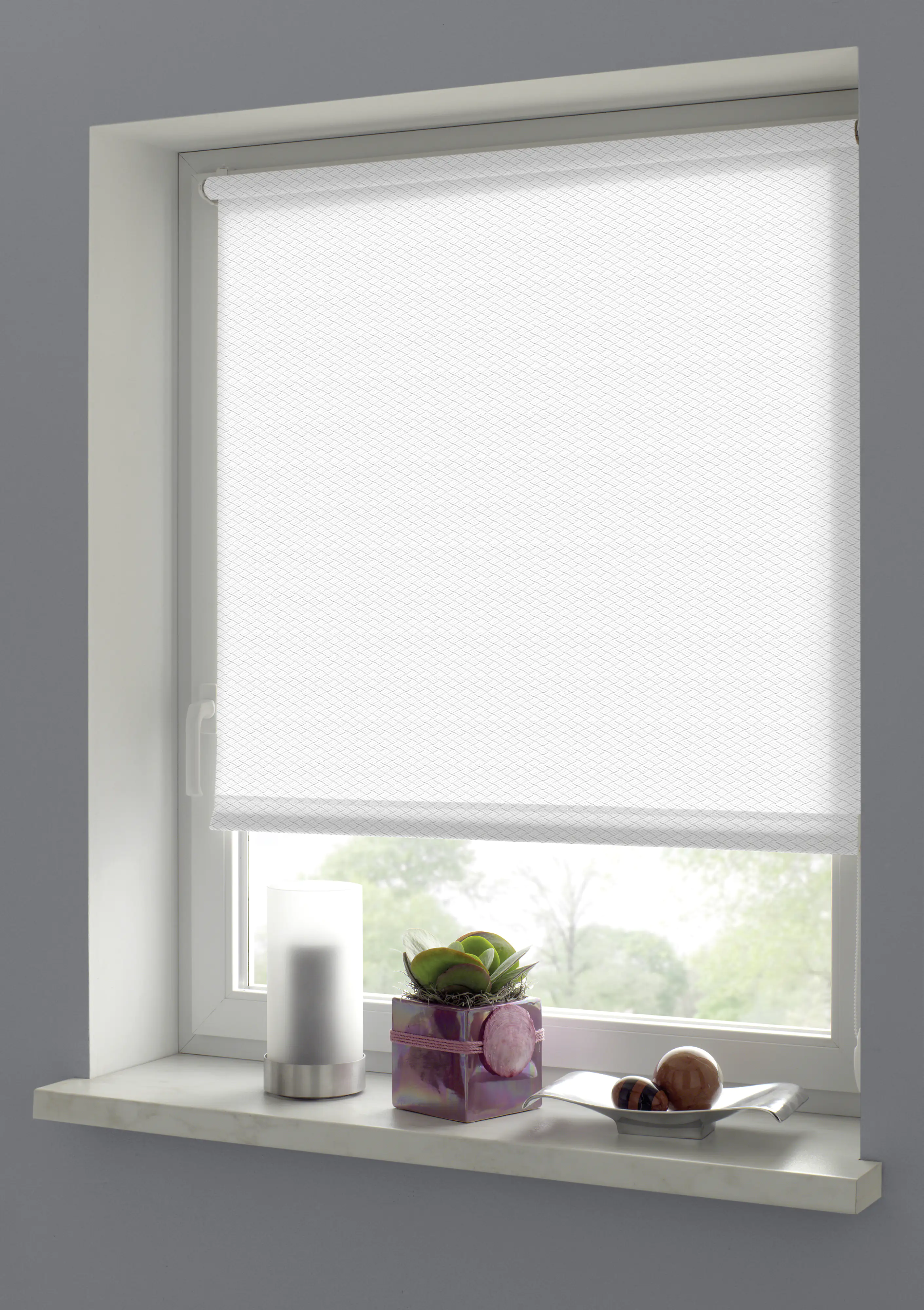 Gardinia EasyFix Rollo weiß 75 x 160 cm Shaun