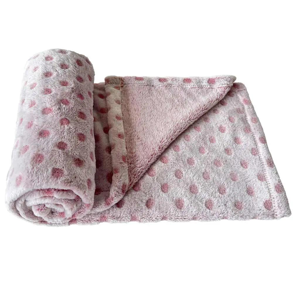 Nobby Hundedecke Fleece Dots 100 x 75 cm rosa