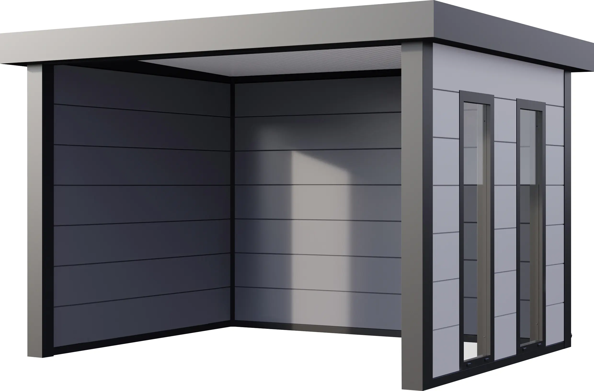 Telluria Pavillon Singolo 3630 mit Fenstern weiß 358 x 298 cm