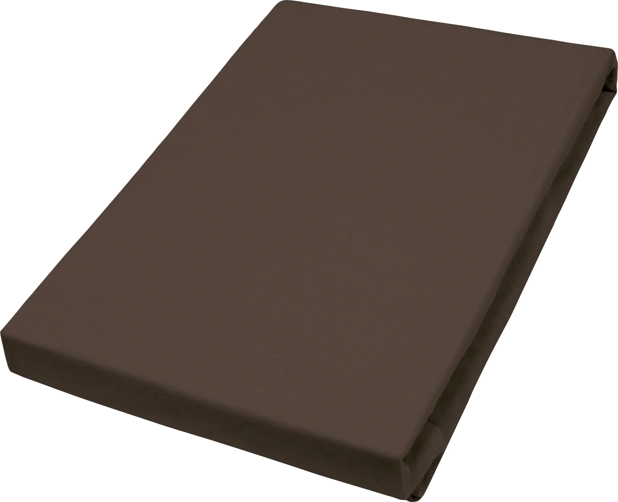 Vario Jersey-Spannbetttuch dunkelbraun, 100 x 200 cm