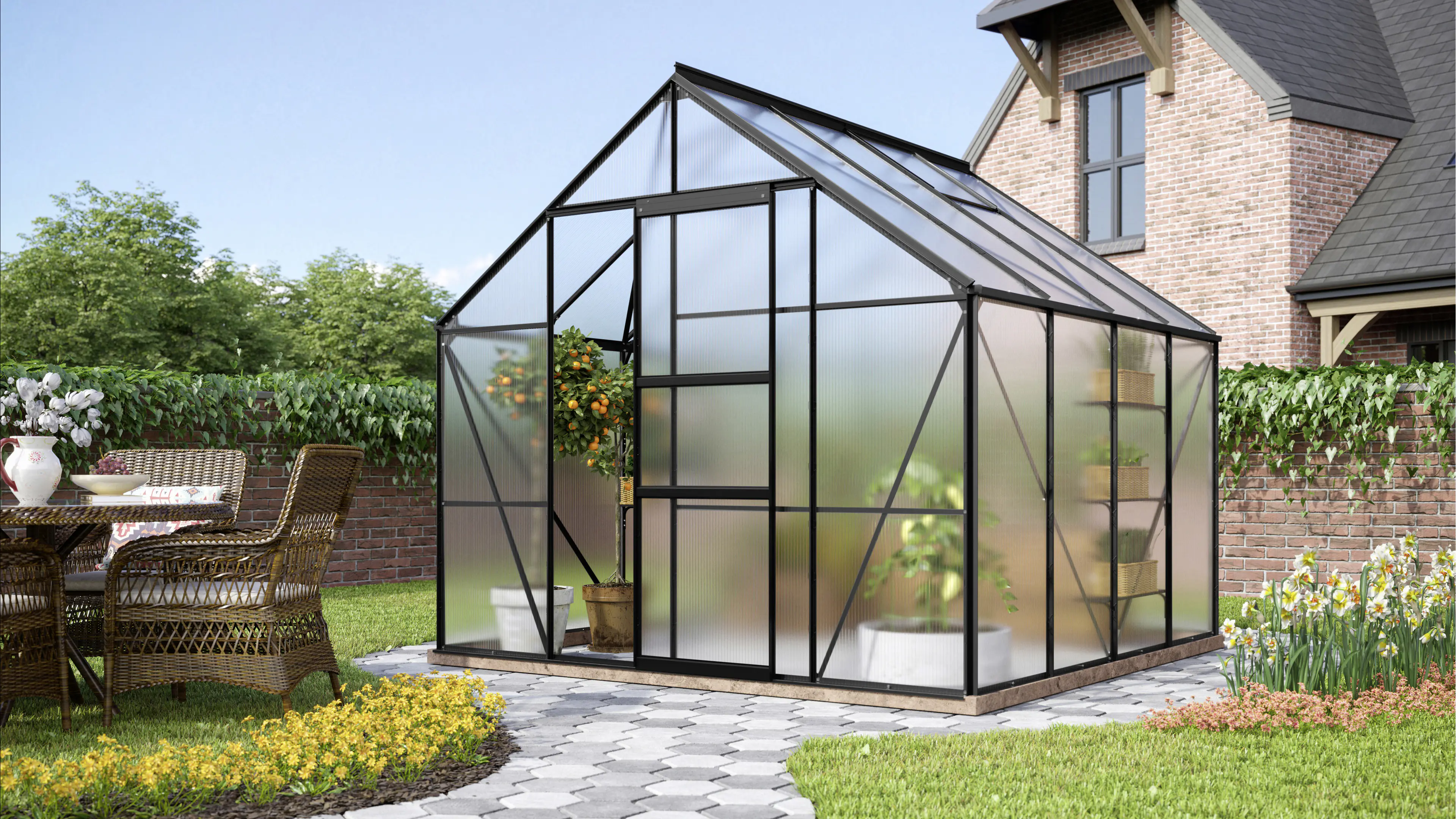 Vitavia Gewächshaus Merkur 6700 254 x 254 cm 6 mm HPK