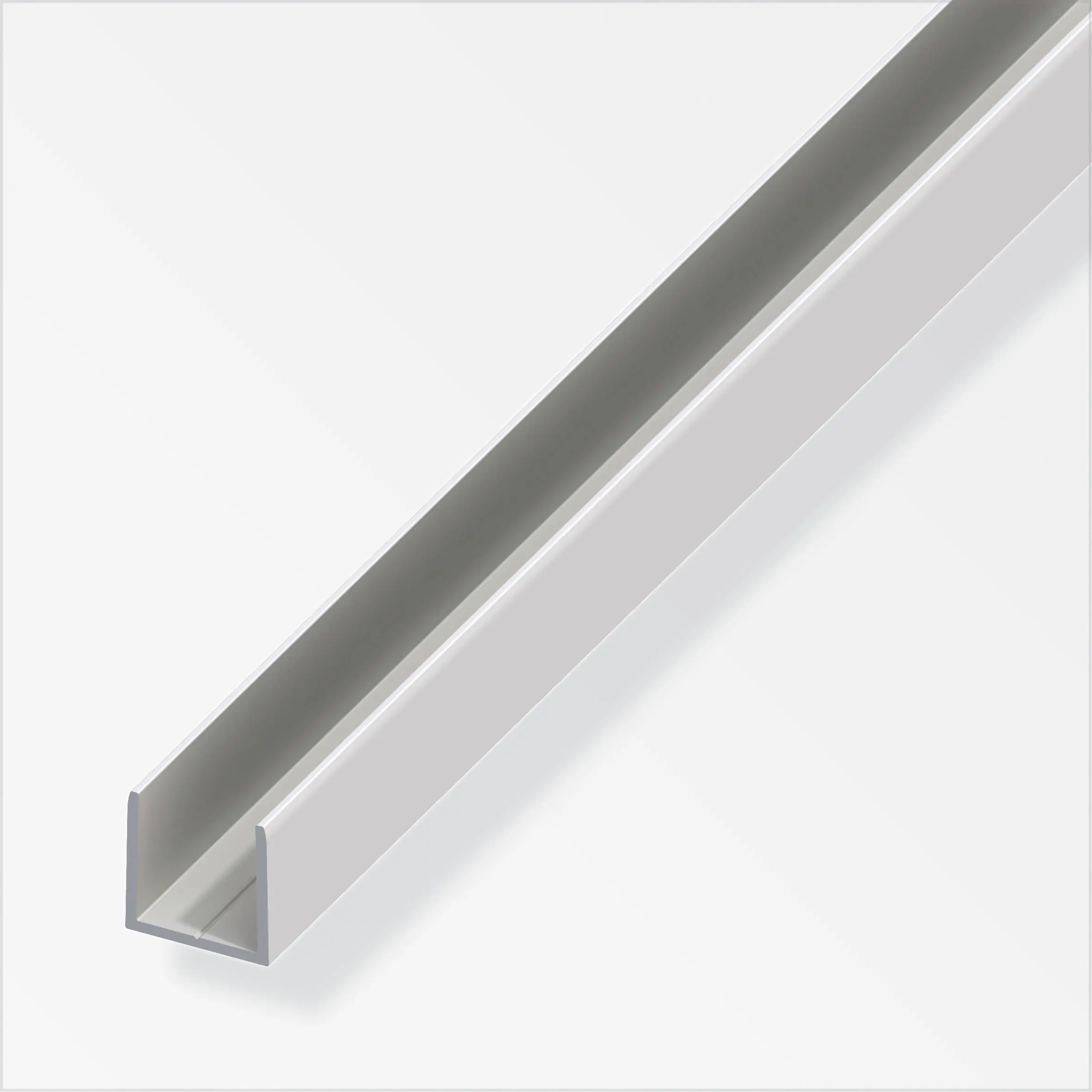 alfer clampline-U-Profil 2 m, 15.9 x 18 x 1.5 mm Aluminium eloxiert silber