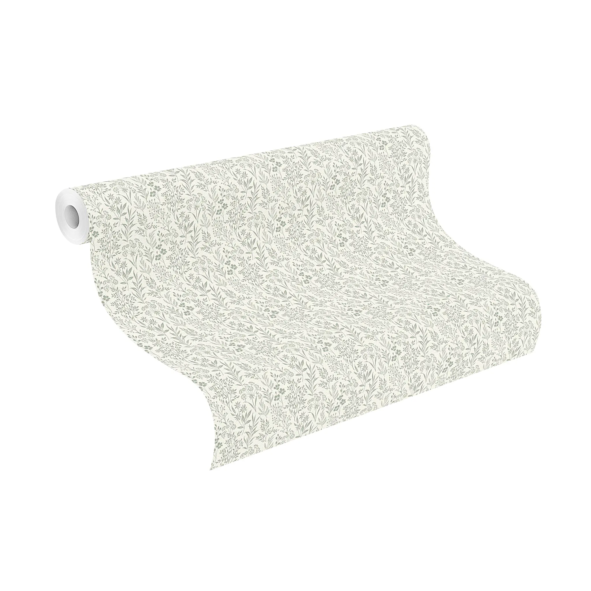 Rasch Vliestapete Farm Living Streublümchen grün 10,05 x 0,53 m