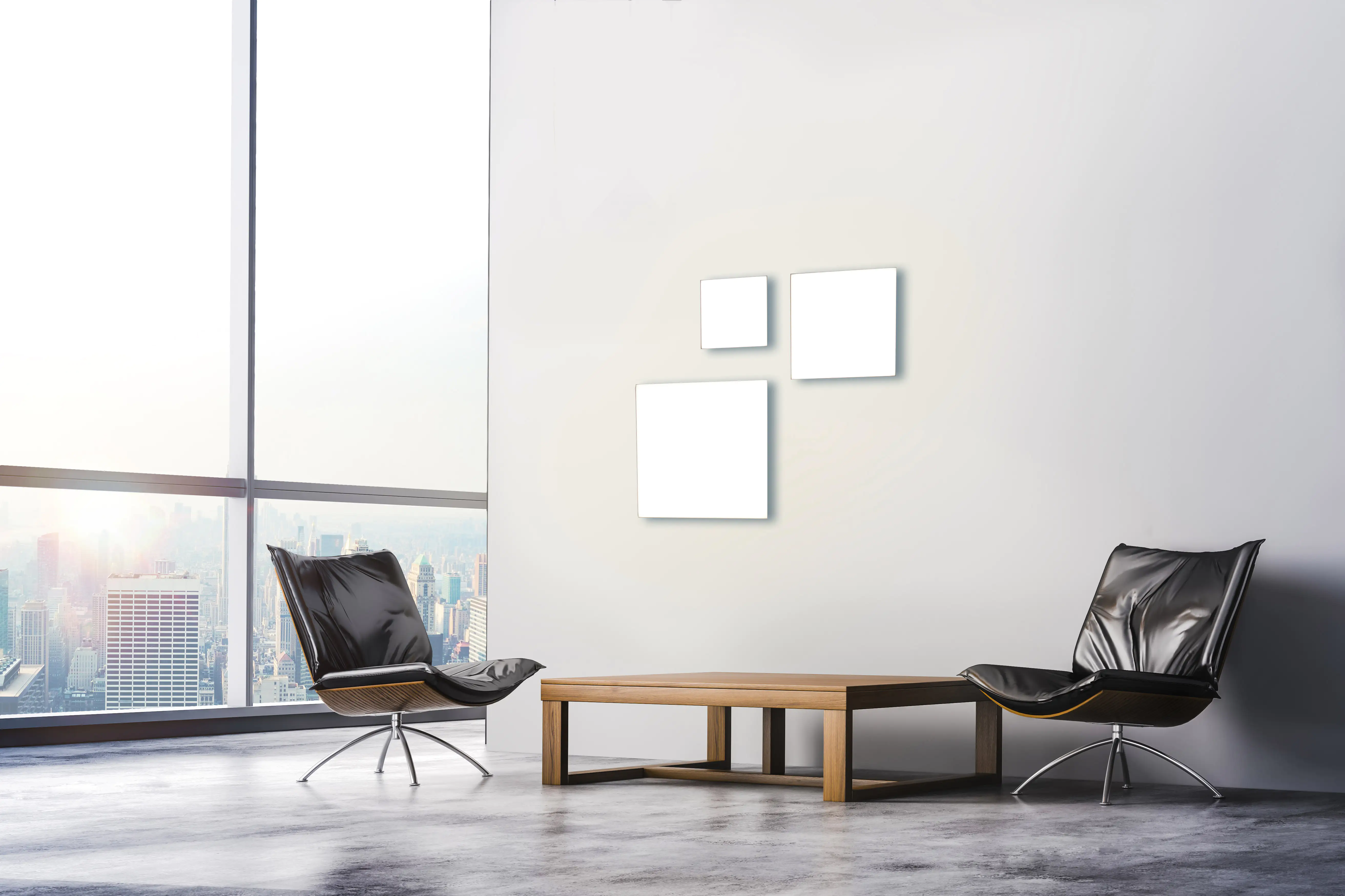 JustLight LED Deckenleuchte Canvas weiß 45 x 45 cm dimmbar