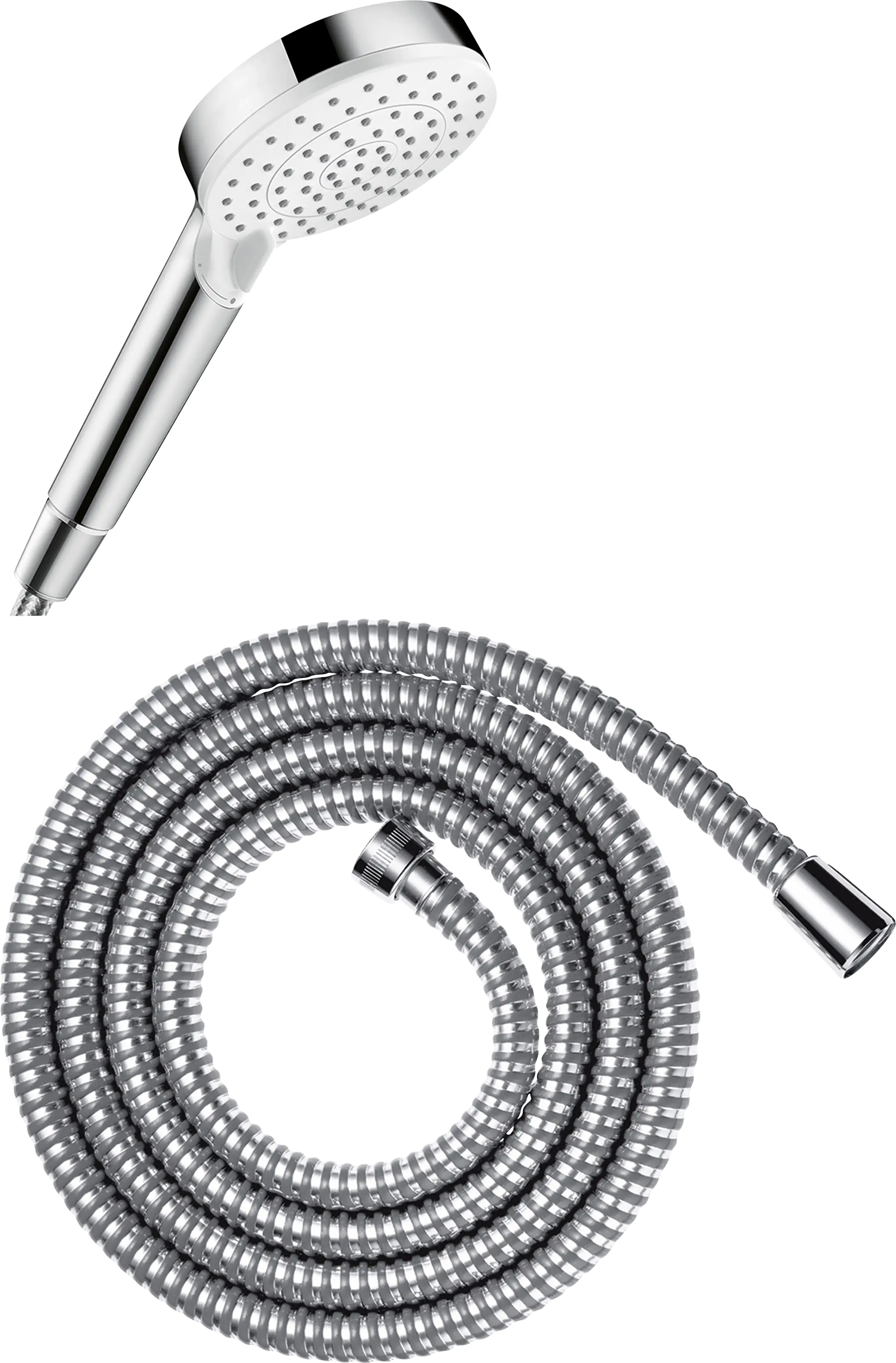 Hansgrohe Handbrause Crometta Vario weiß/Chrom, mit 175 cm Brauseschlauch