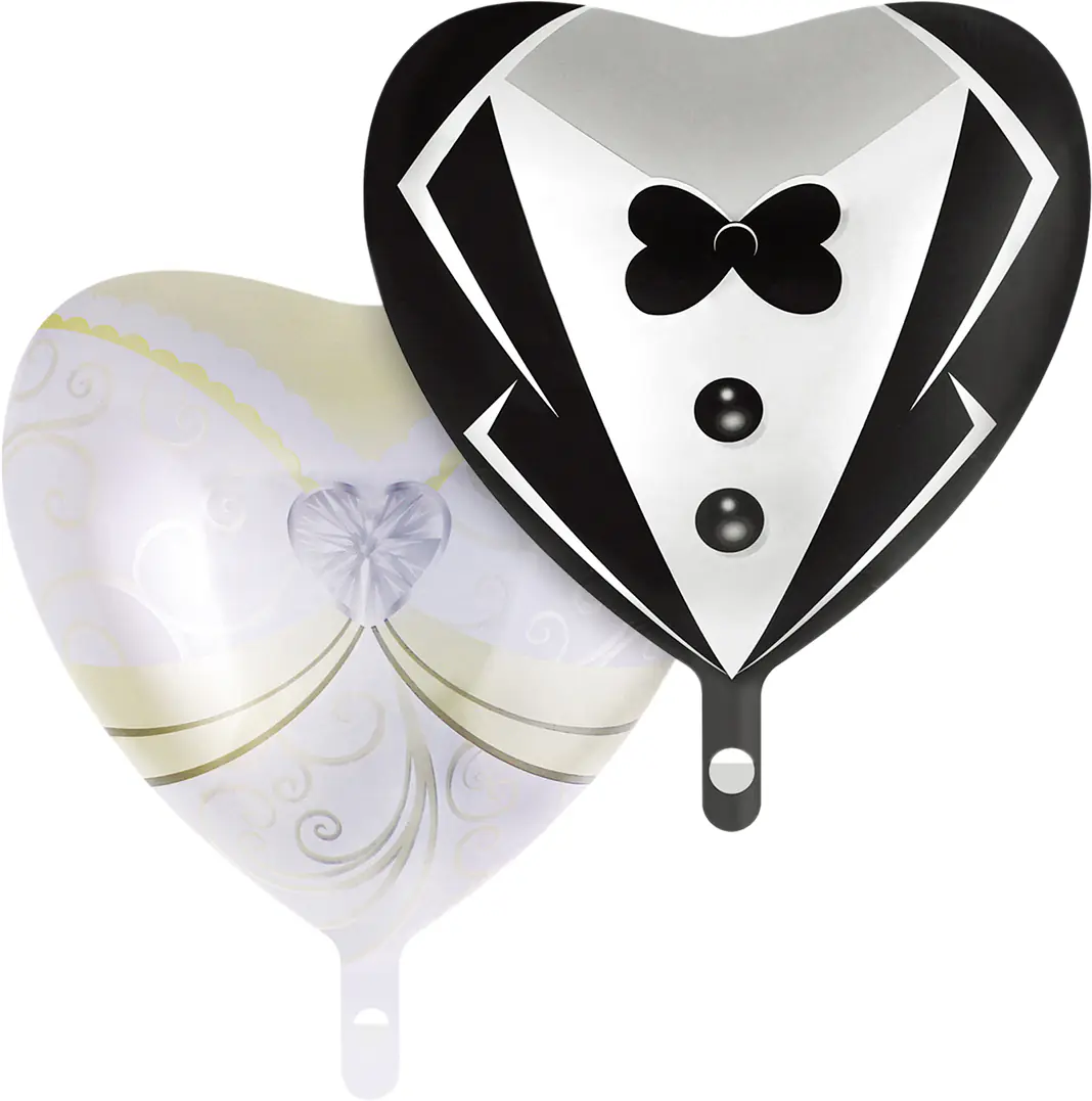 TIB Heyne Folienballon Herzen-Paar Hochzeit