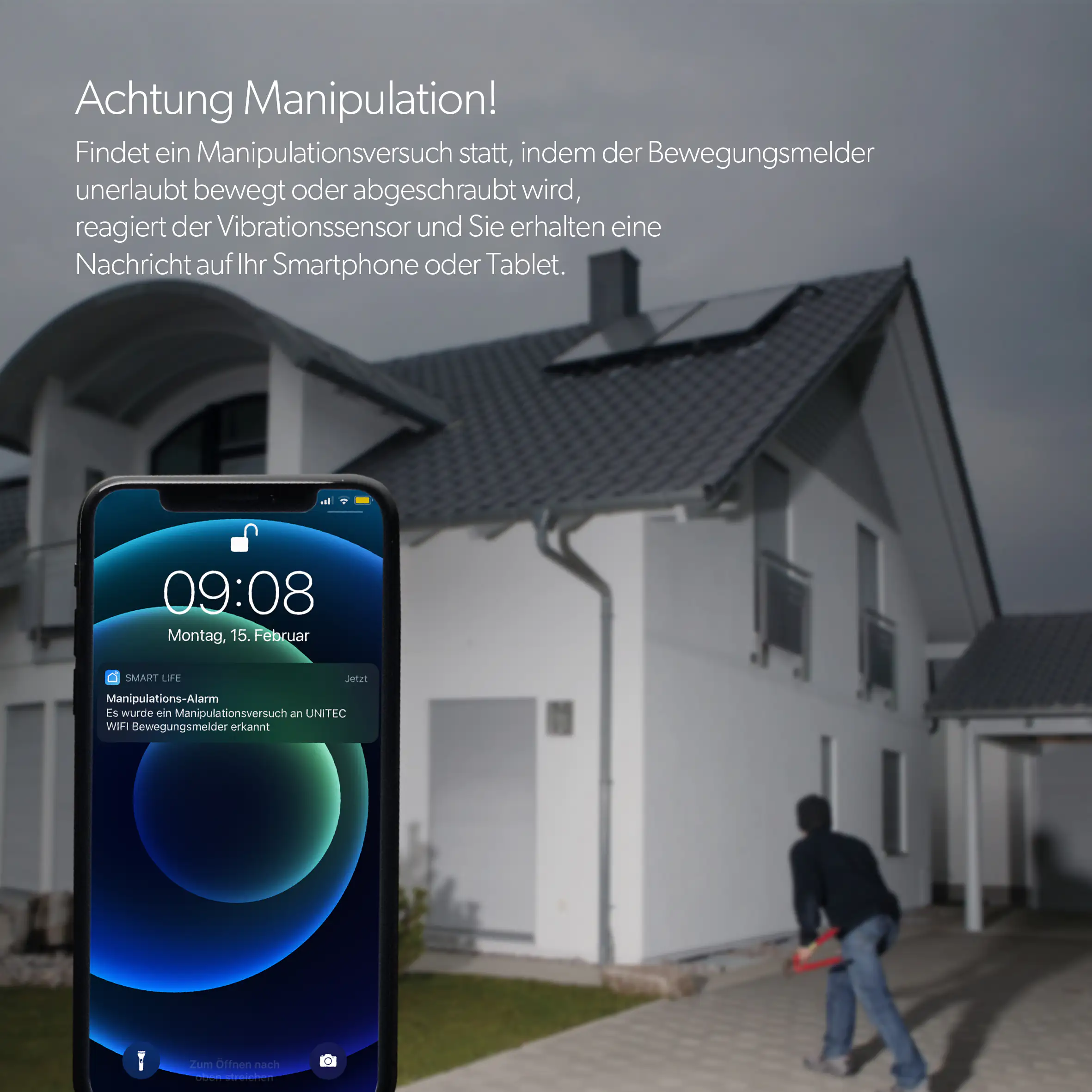WIFI Bewegungsmelder weiß
