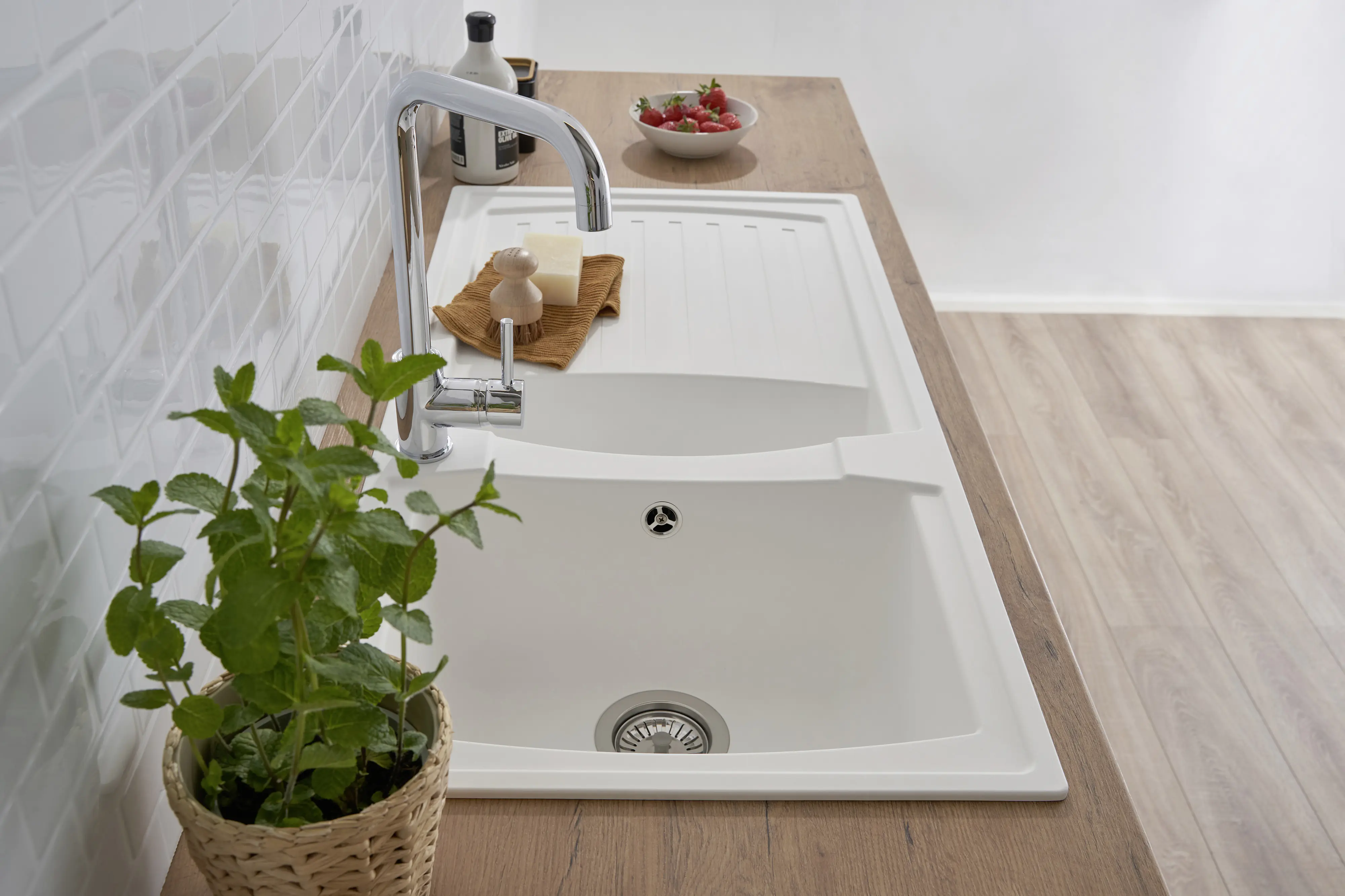 respekta Mineralite Einbauspüle BOSTON100X50W